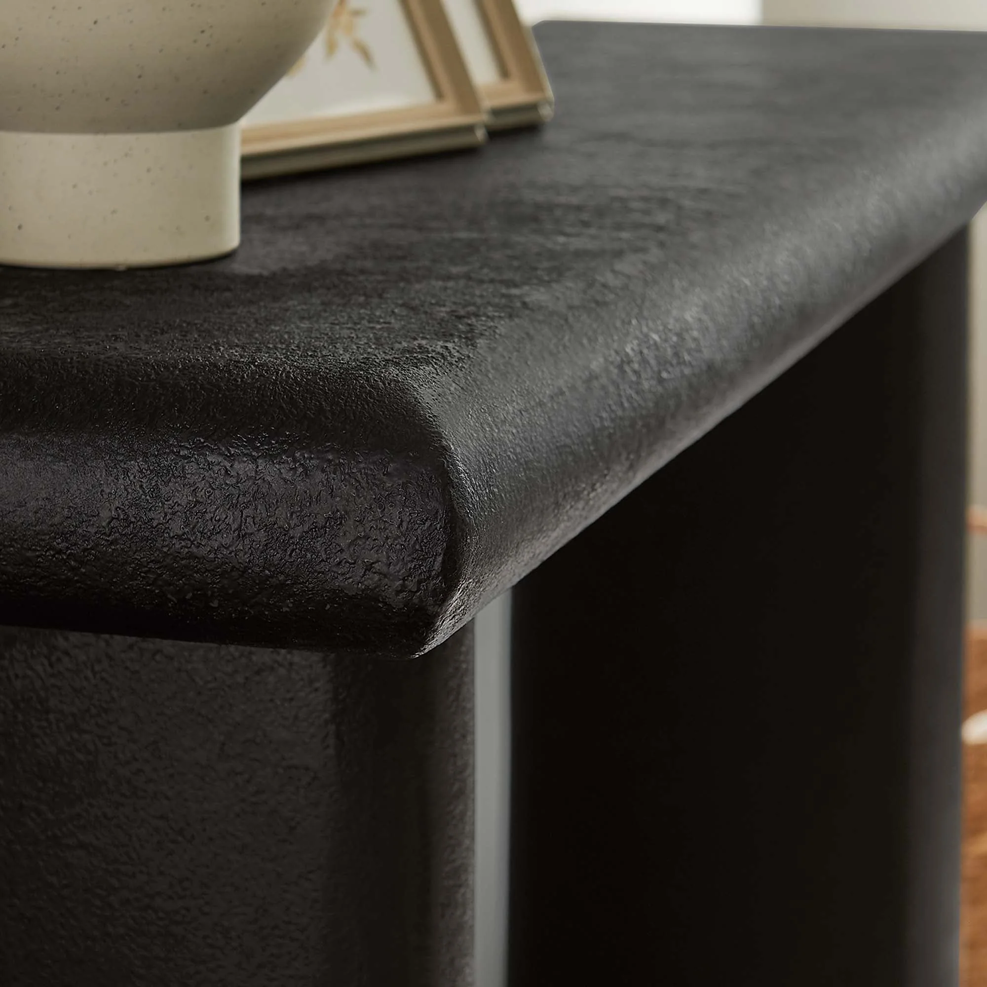 Relic Concrete Textured Console Table - Image 3