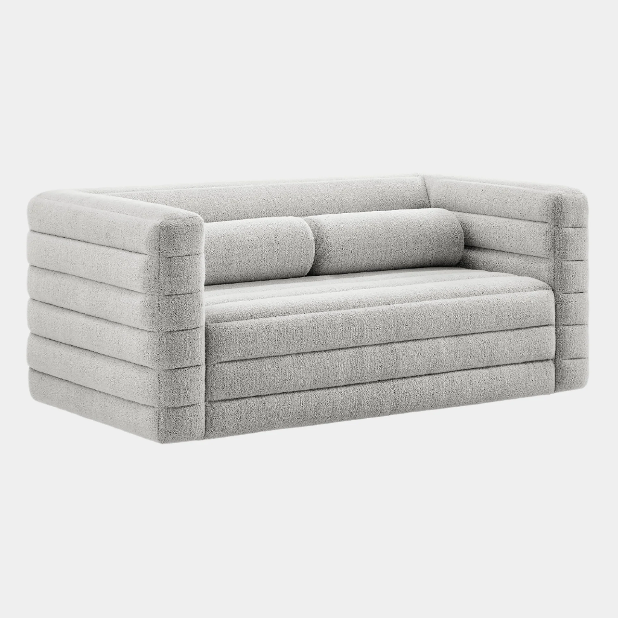 Relle Channel Tufted Boucle Upholstered Loveseat - Image 10