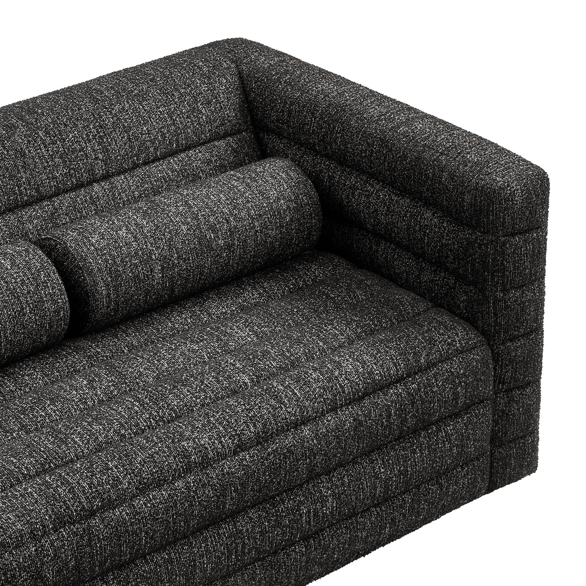 Relle Channel Tufted Boucle Upholstered Loveseat - Image 7