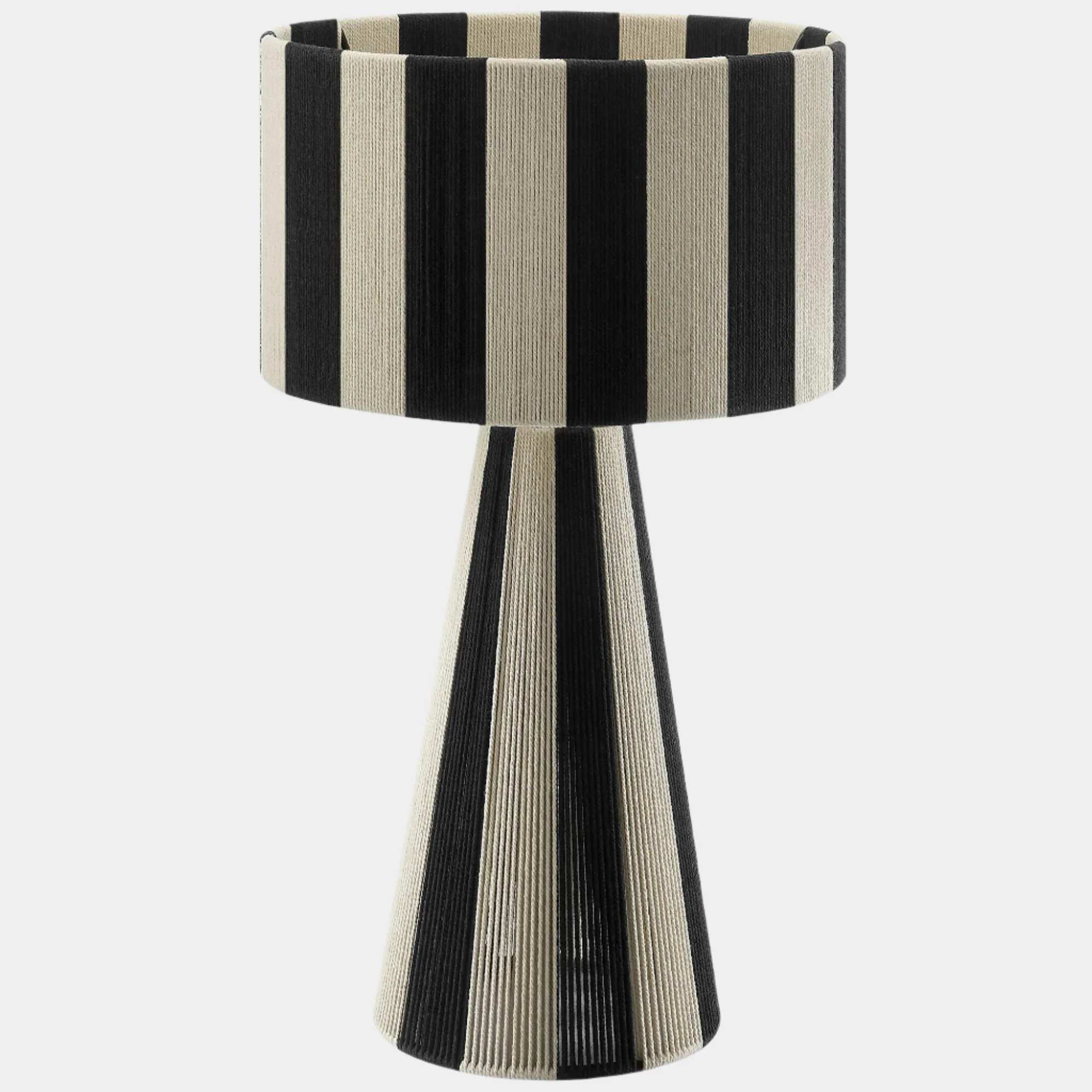 Renae Handwoven Cotton Thread Striped Table Lamp - Image 11
