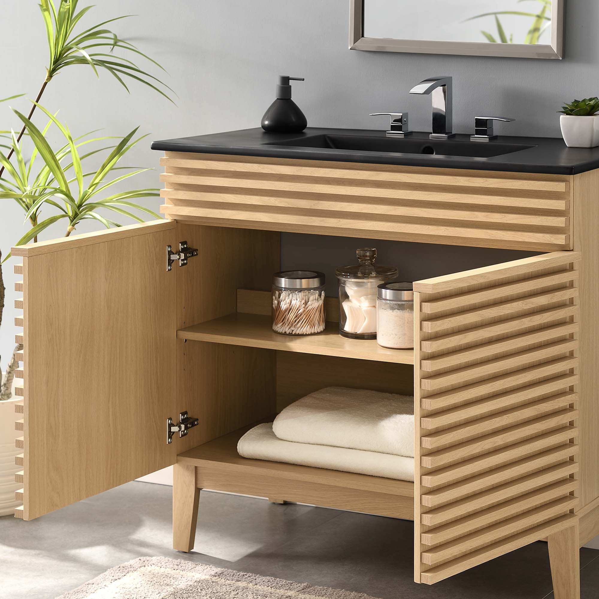 Render Bathroom Vanity with Black Basin Included - Image 101