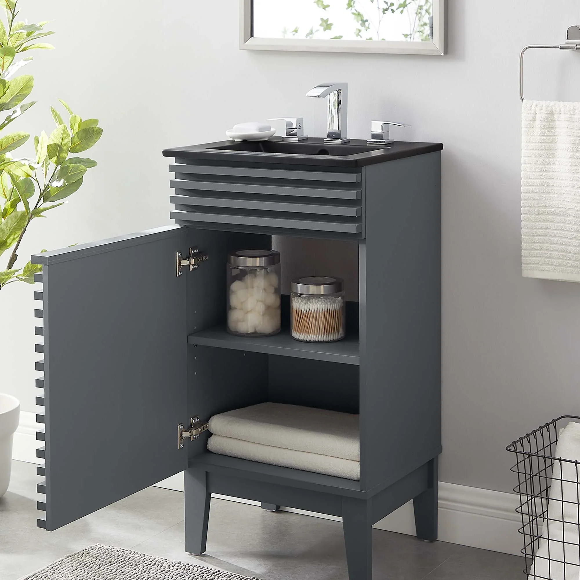 Render Bathroom Vanity with Black Basin Included - Image 159