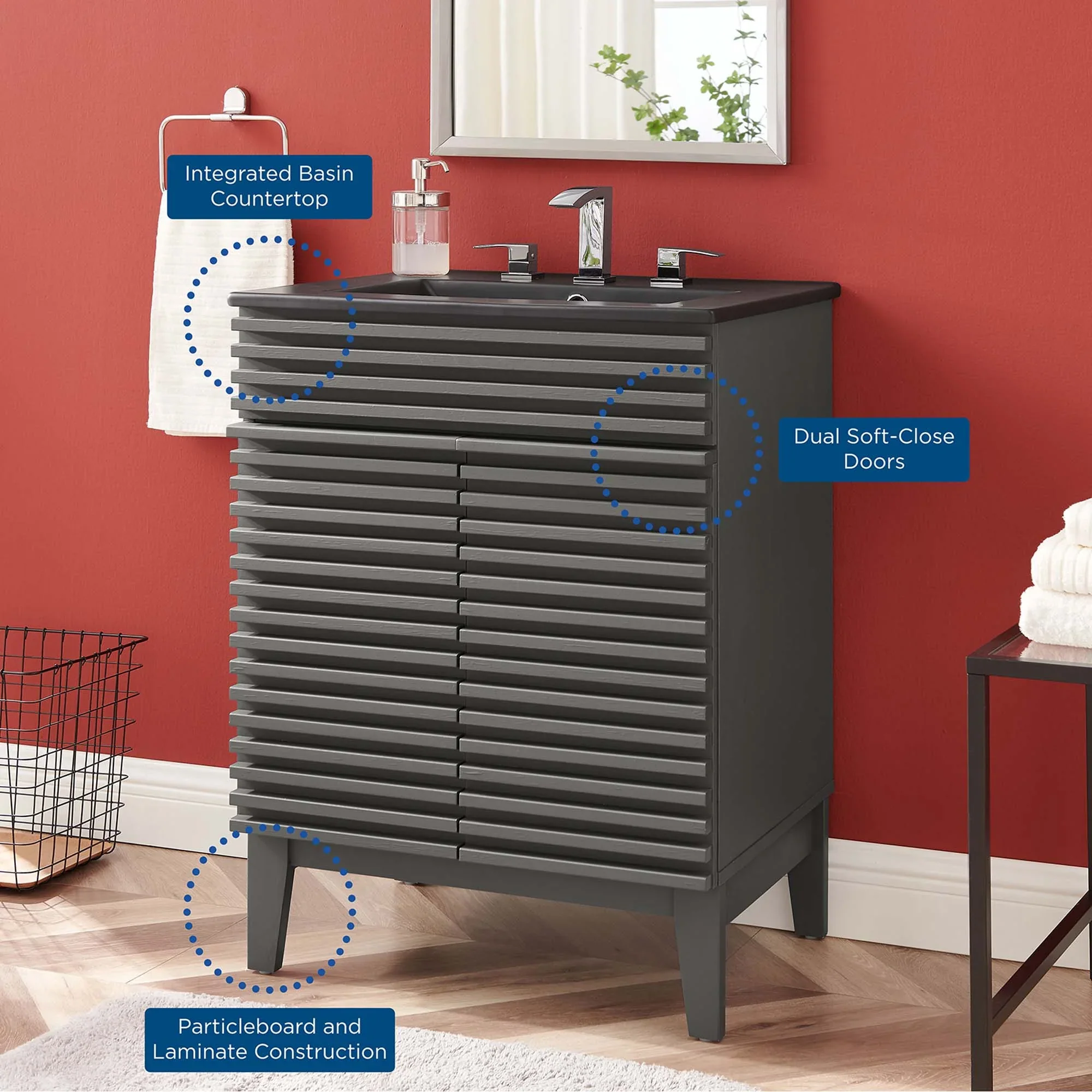 Render Bathroom Vanity with Black Basin Included - Image 25