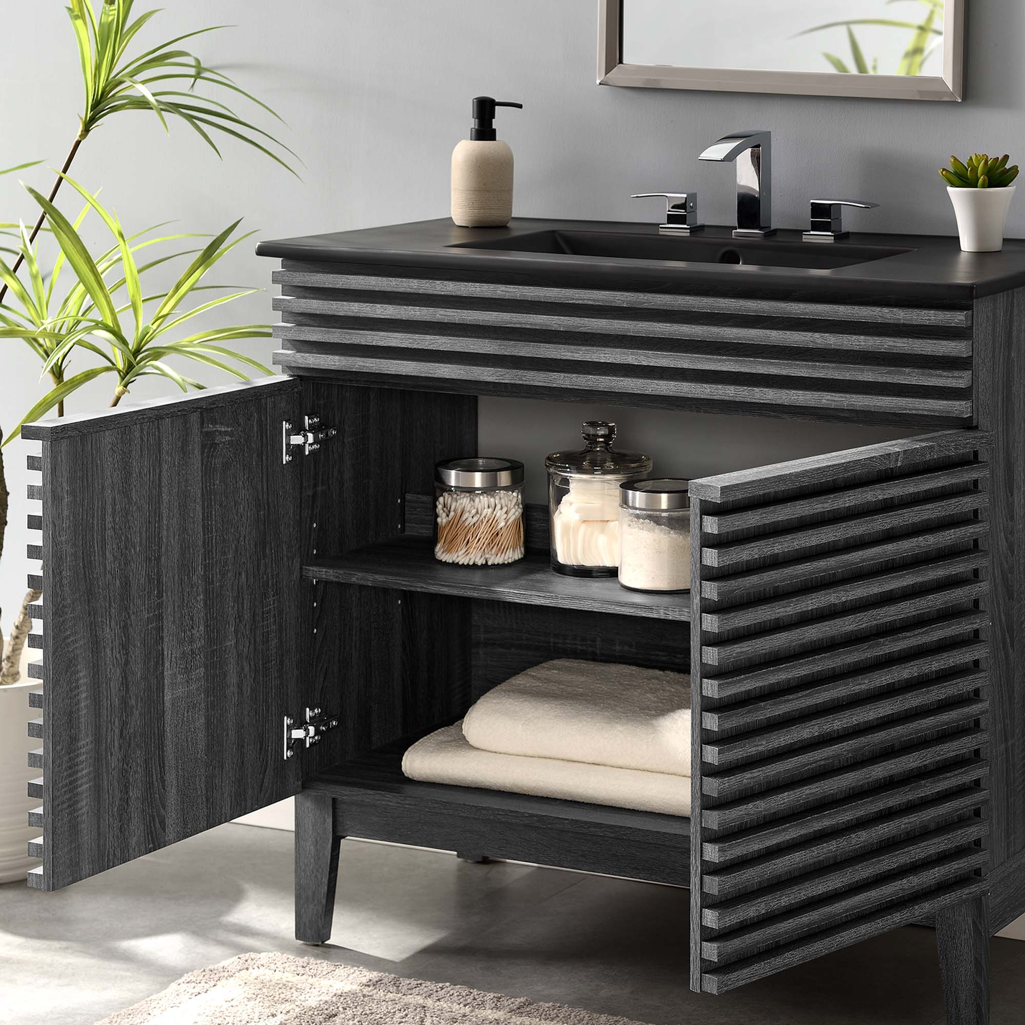 Render Bathroom Vanity with Black Basin Included - Image 77