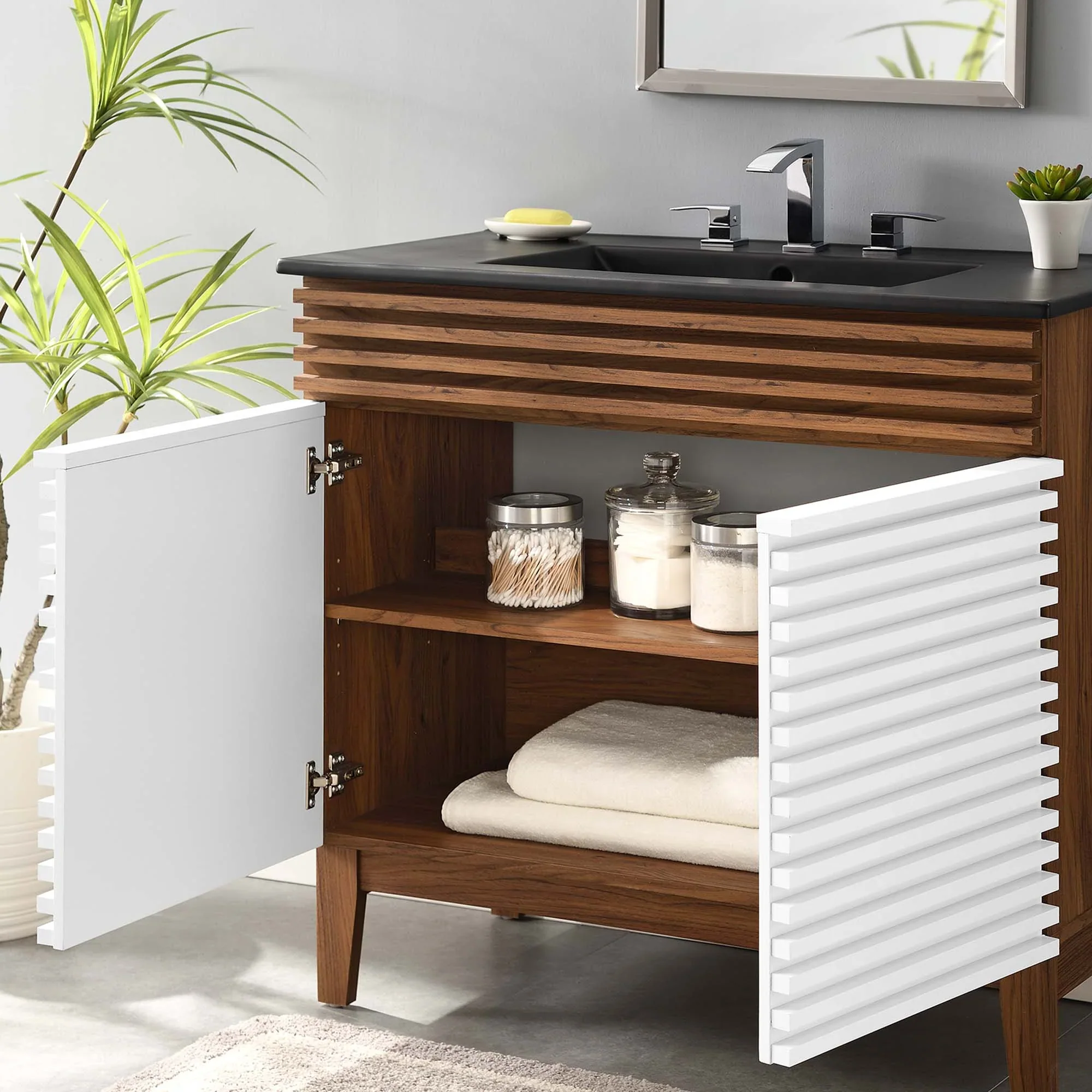 Render Bathroom Vanity with Black Basin Included - Image 93