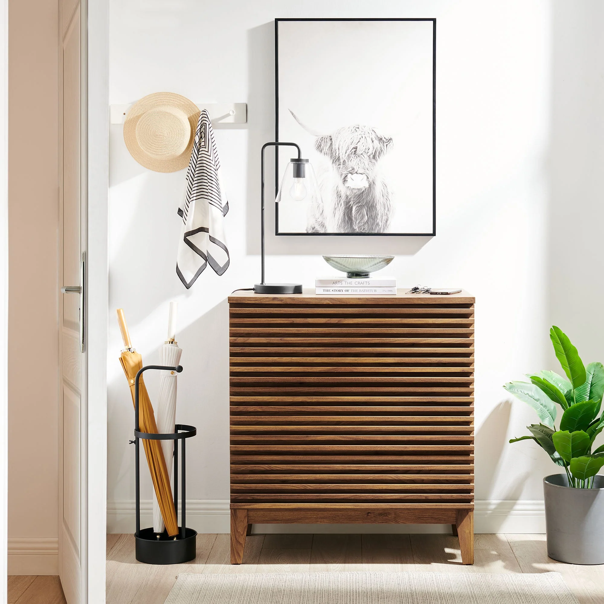 Render Large 3-Drawer Nightstand in Walnut - Image 2