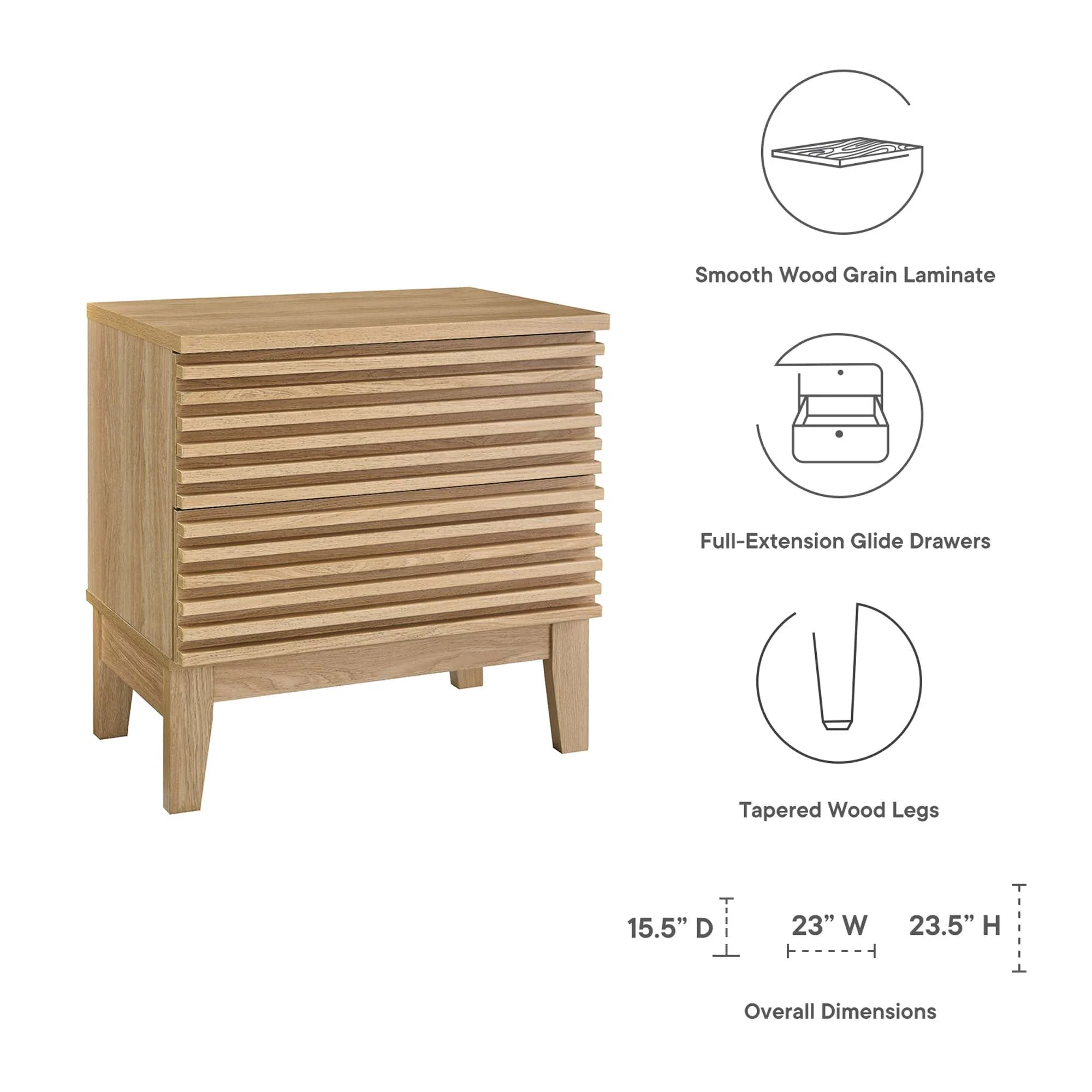 Render Two-Drawer Nightstand - Image 14
