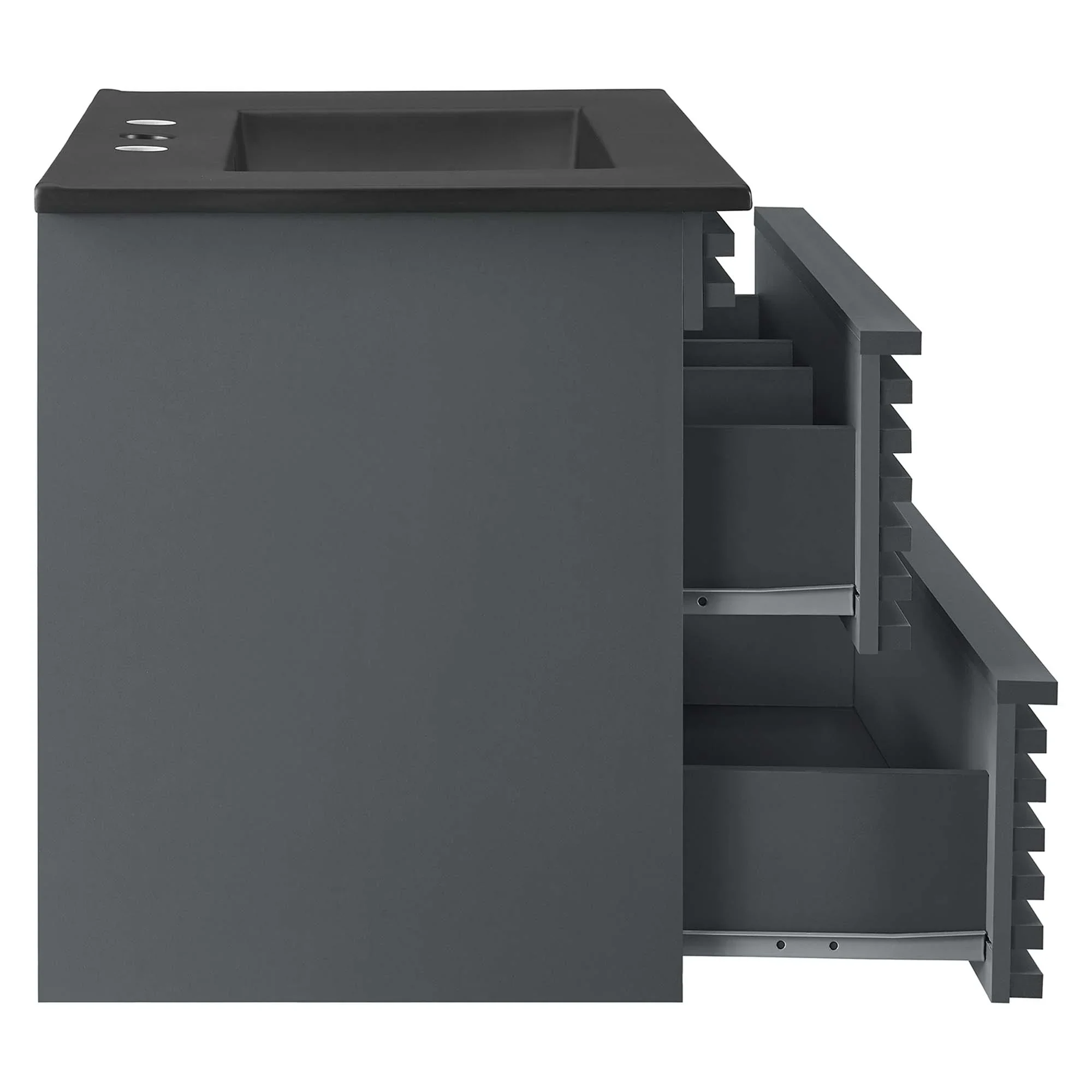Render Wall-Mount Bathroom Vanity with Black Basin Included - Image 110
