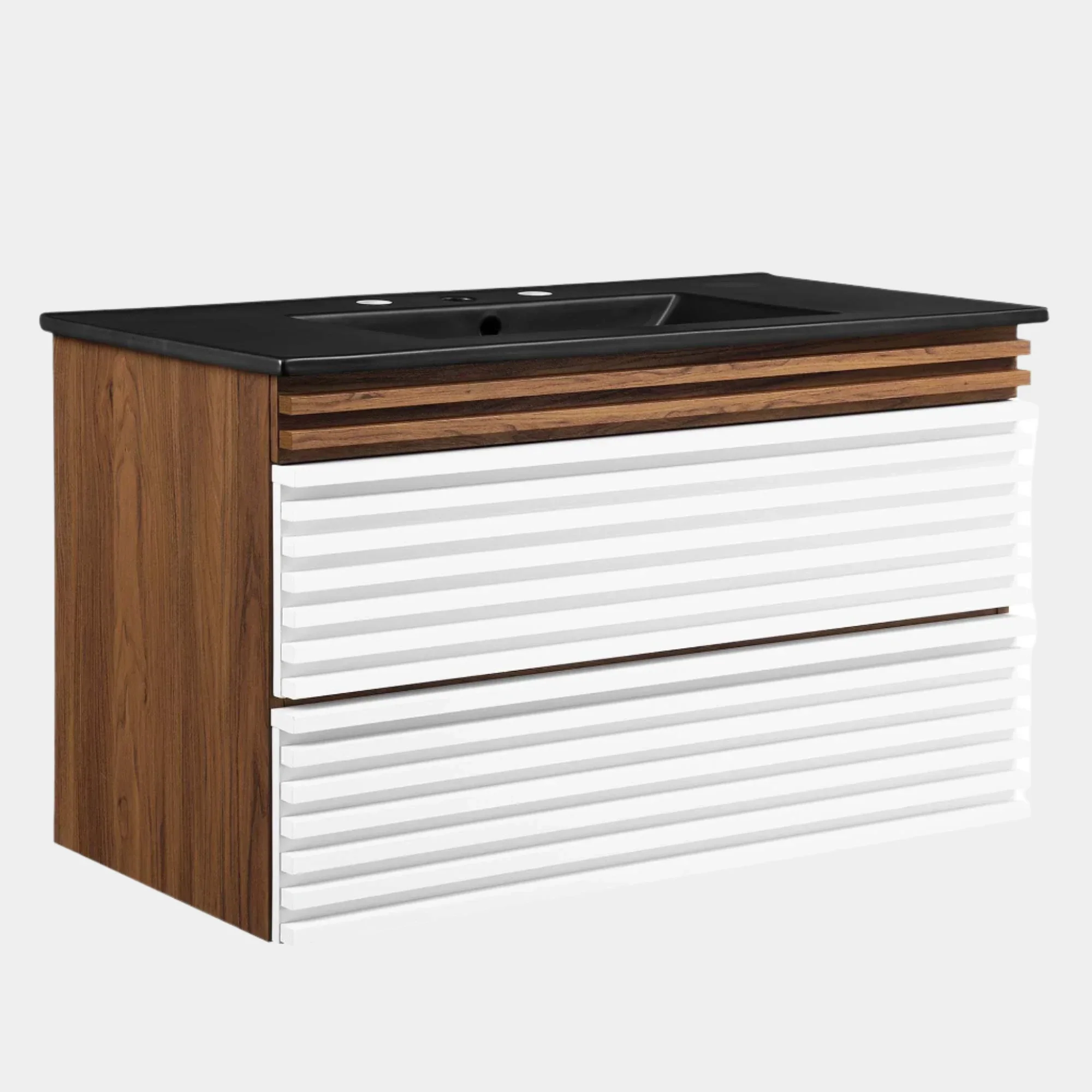 Render Wall-Mount Bathroom Vanity with Black Basin Included - Image 83