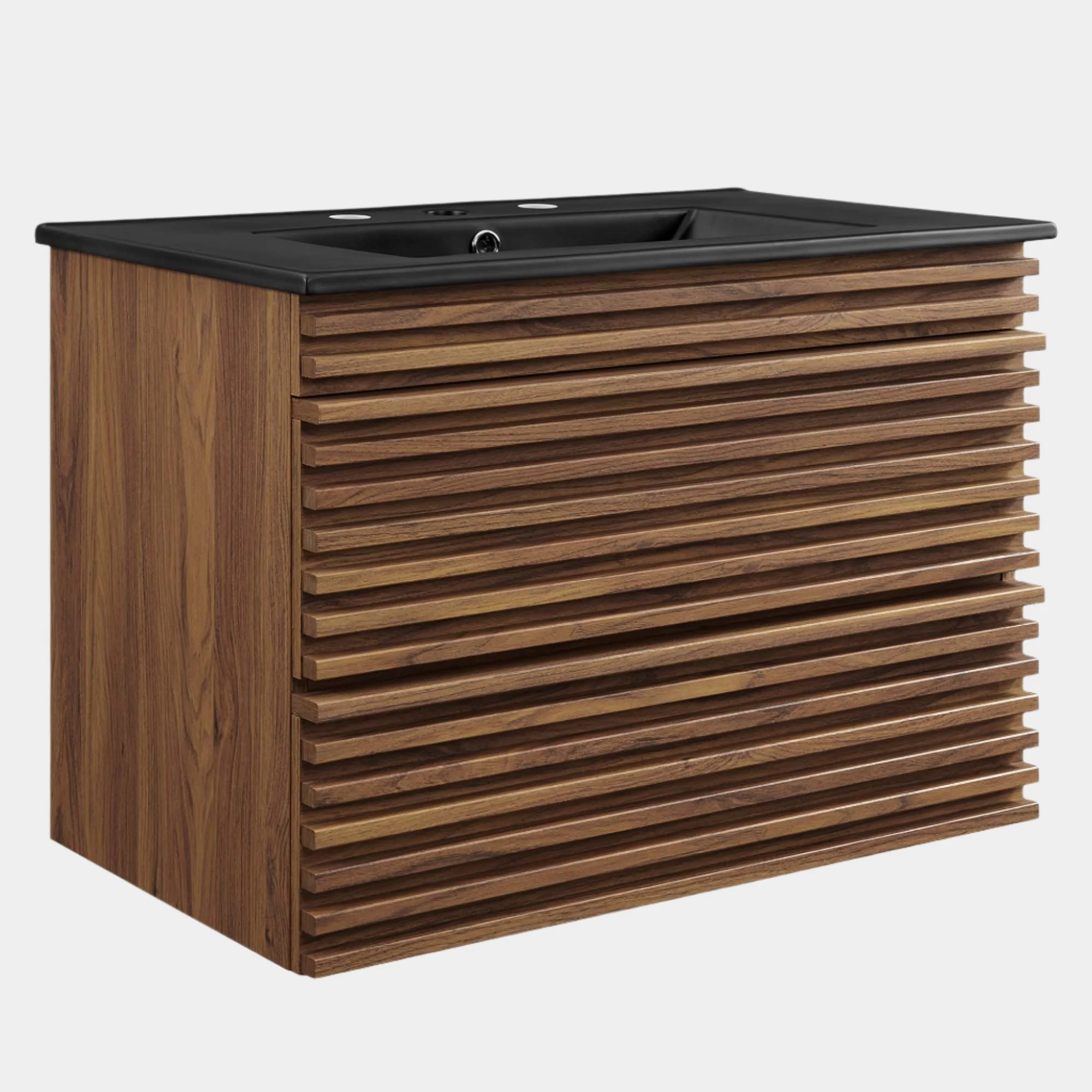Render Wall-Mount Bathroom Vanity with Black Basin Included - Image 99