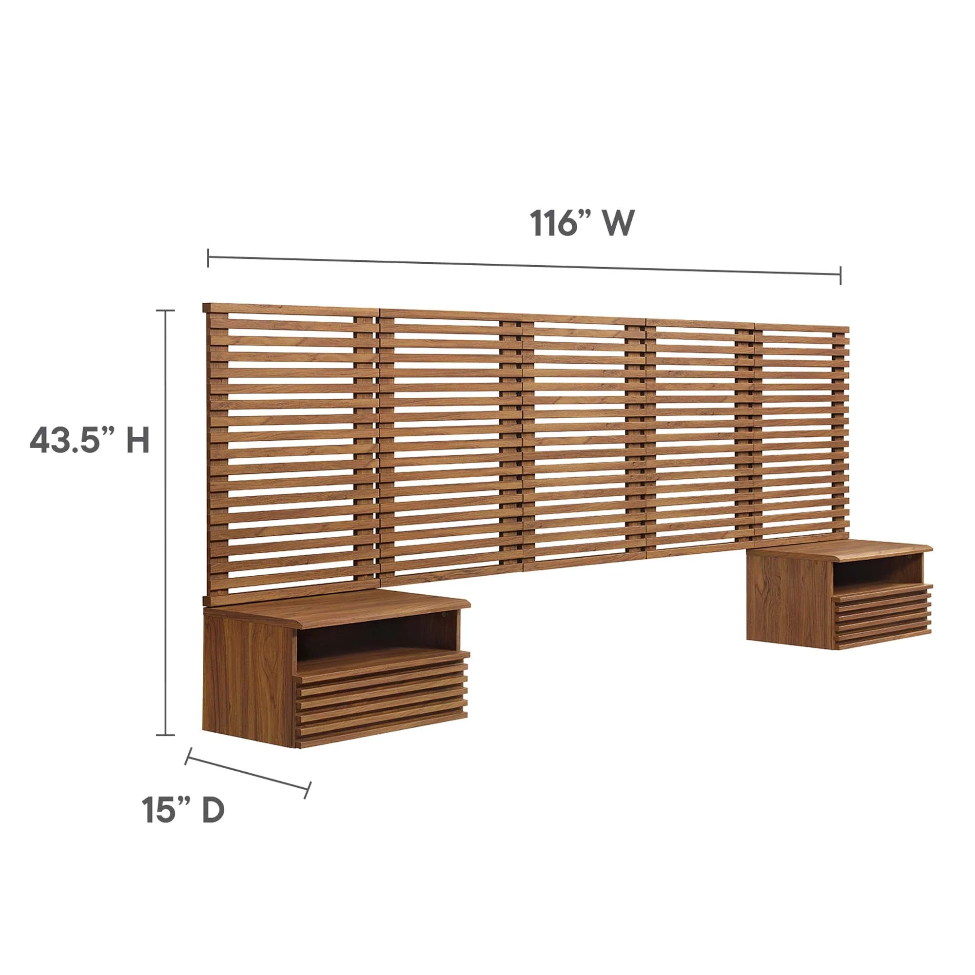 Render Wall Mount Headboard and Modern Nightstands - Image 14