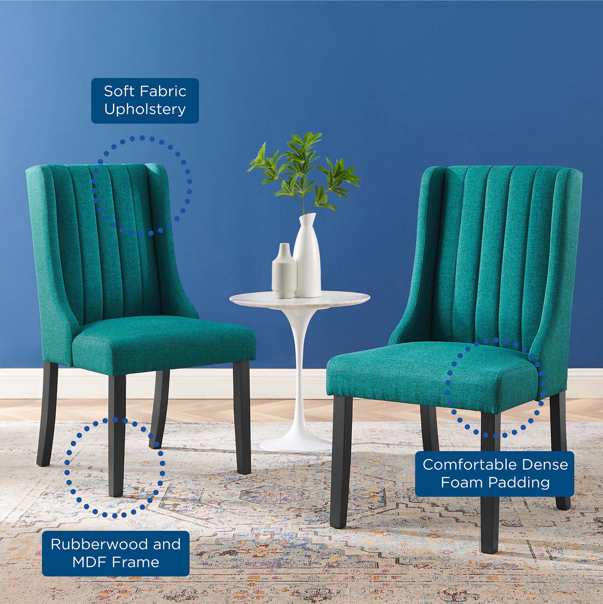 Renew Parsons Fabric Dining Side Chairs - Set of 2 - Image 16