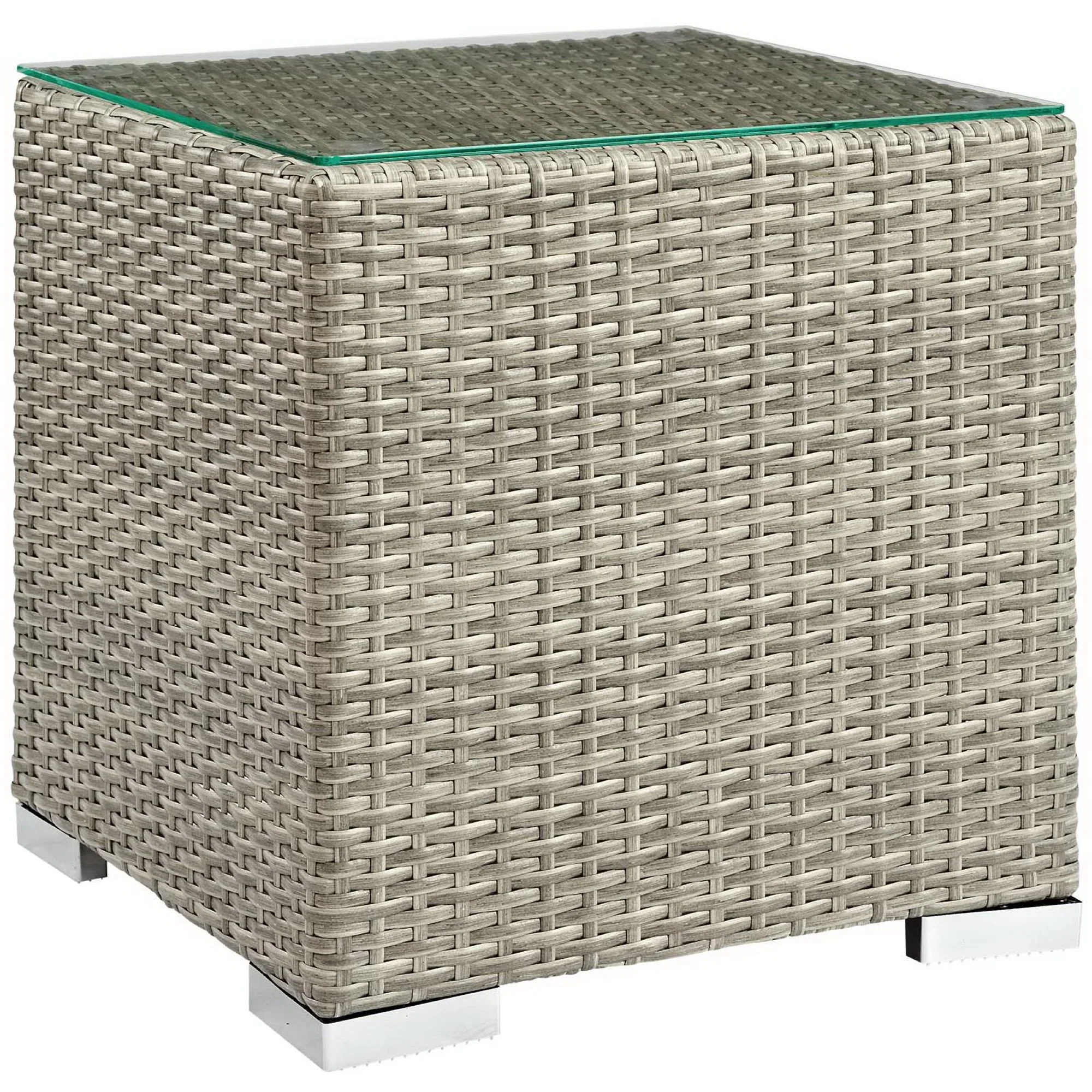 Repose 3 Piece Outdoor Sectional Set in Light Gray Beige - Image 5