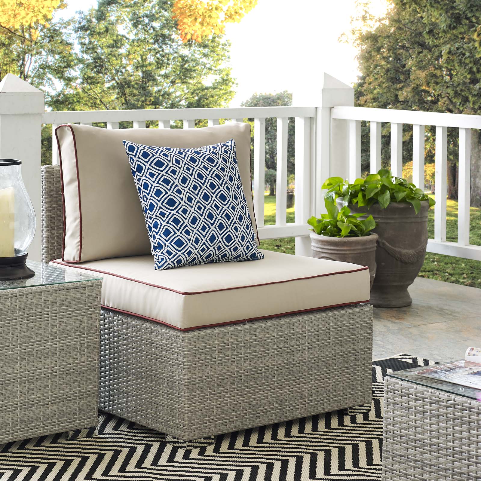 Repose Outdoor Patio Armless Chair - Image 2