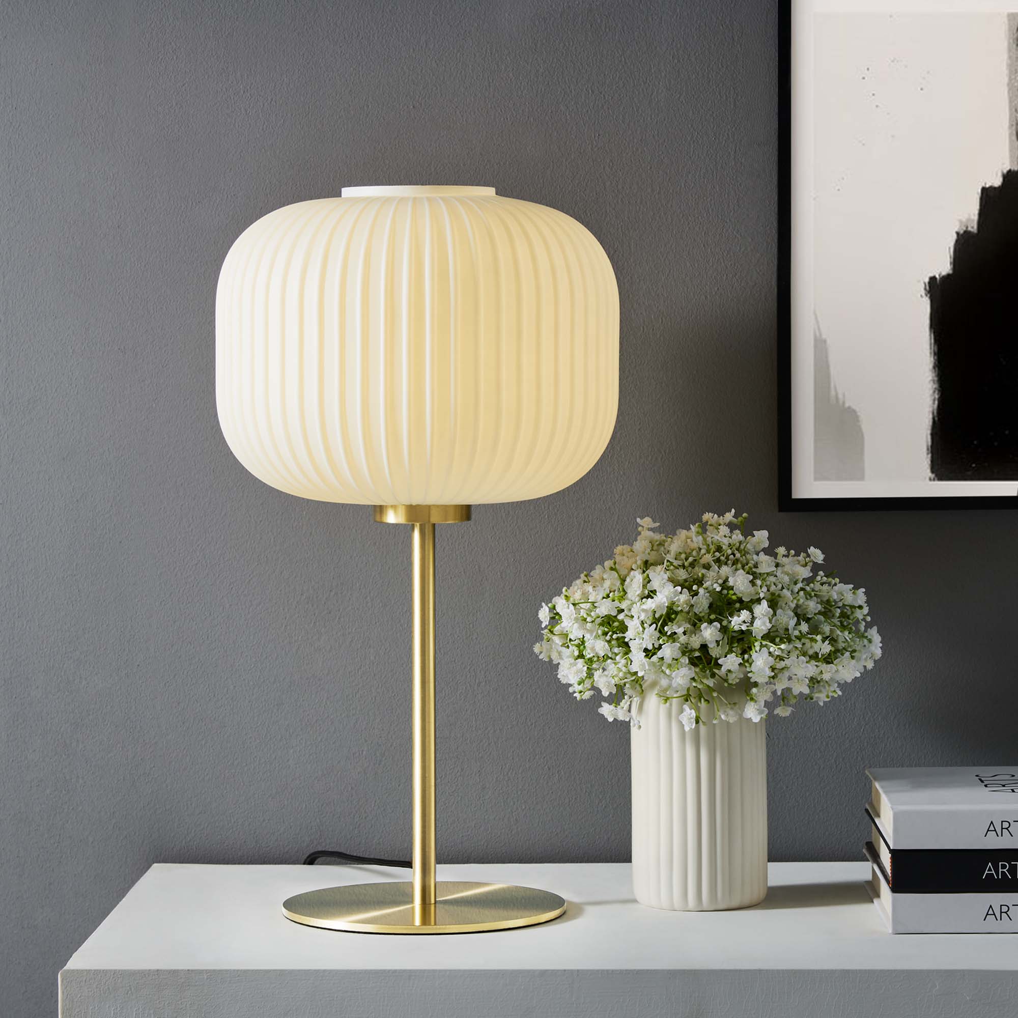 Reprise Glass Sphere Glass and Metal Table Lamp - Image 10