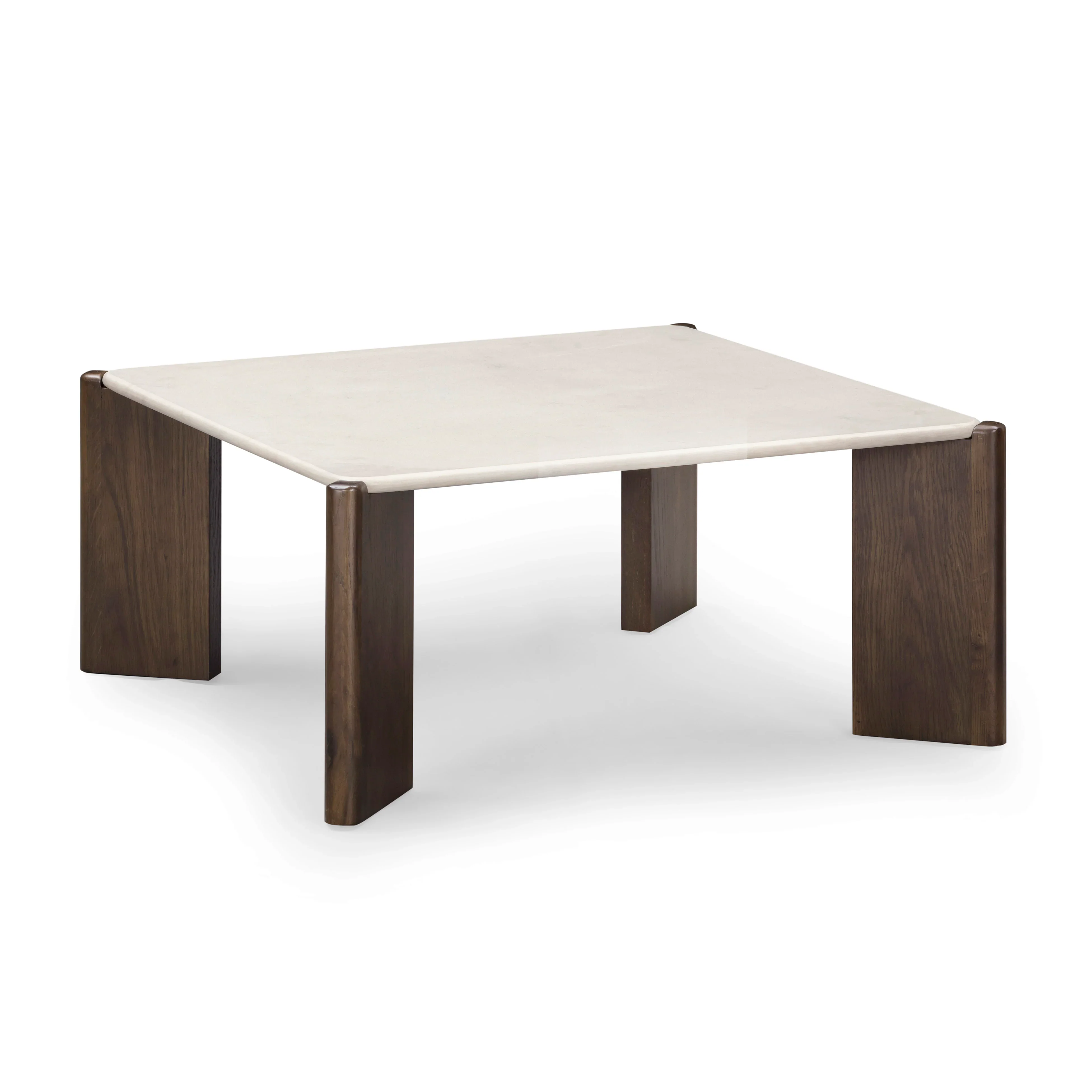 Restis 33.5" Cream Quartz Square Coffee Table - Image 3