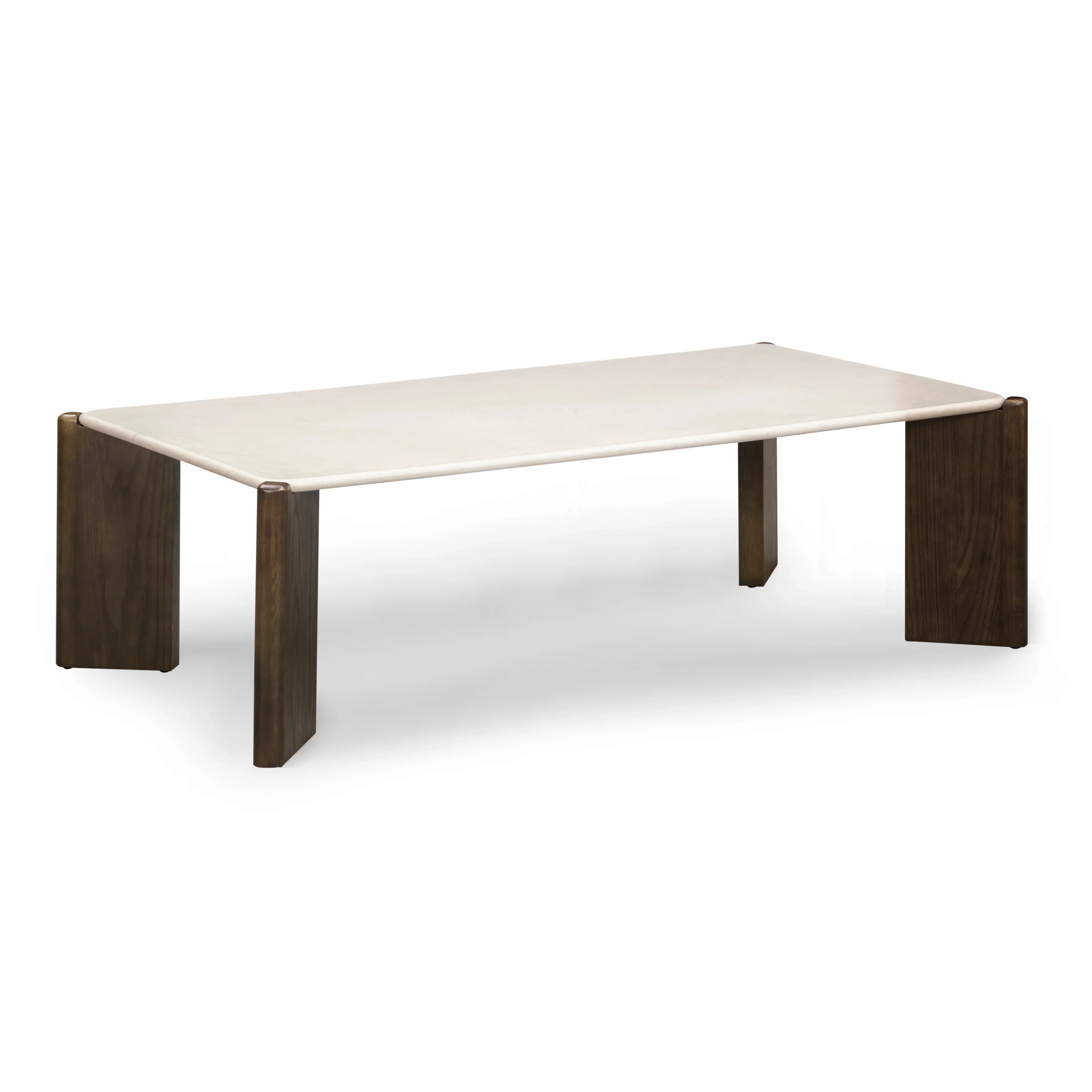 Restis 52" Cream Quartz Rectangular Coffee Table - Image 3