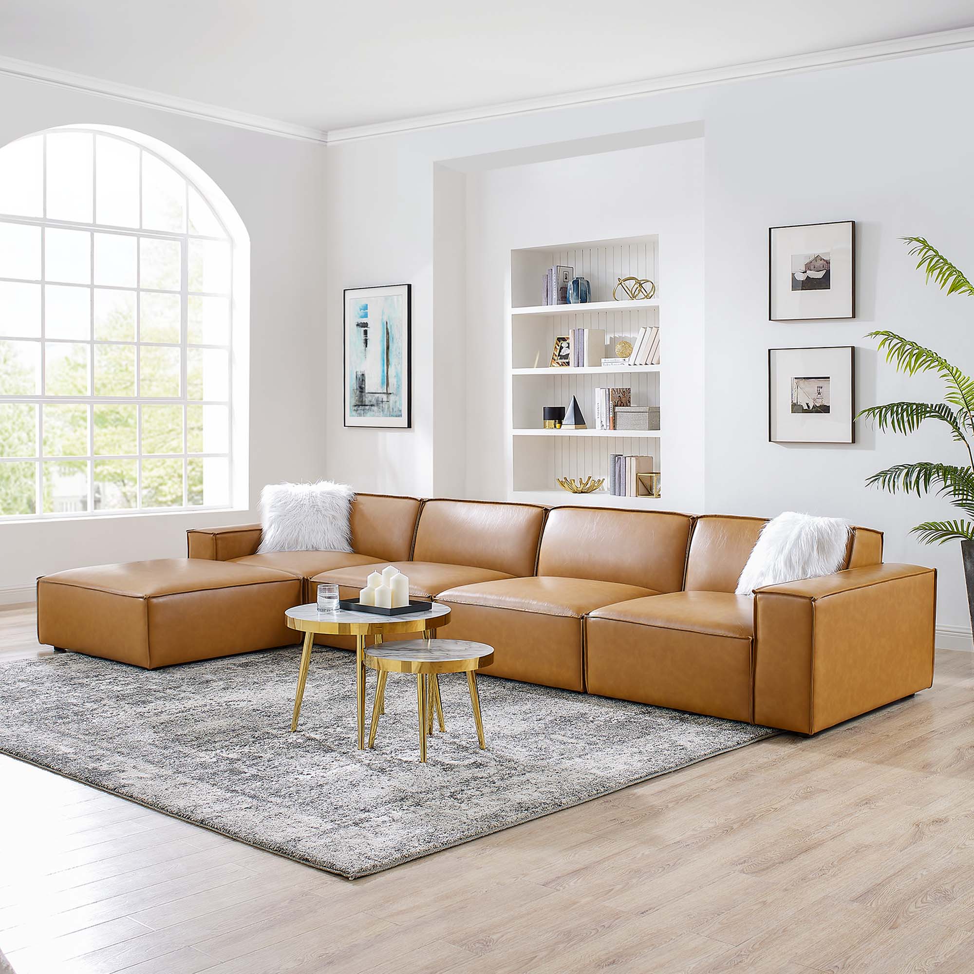 Restore 5-Piece Vegan Leather Sectional Sofa - Image 2
