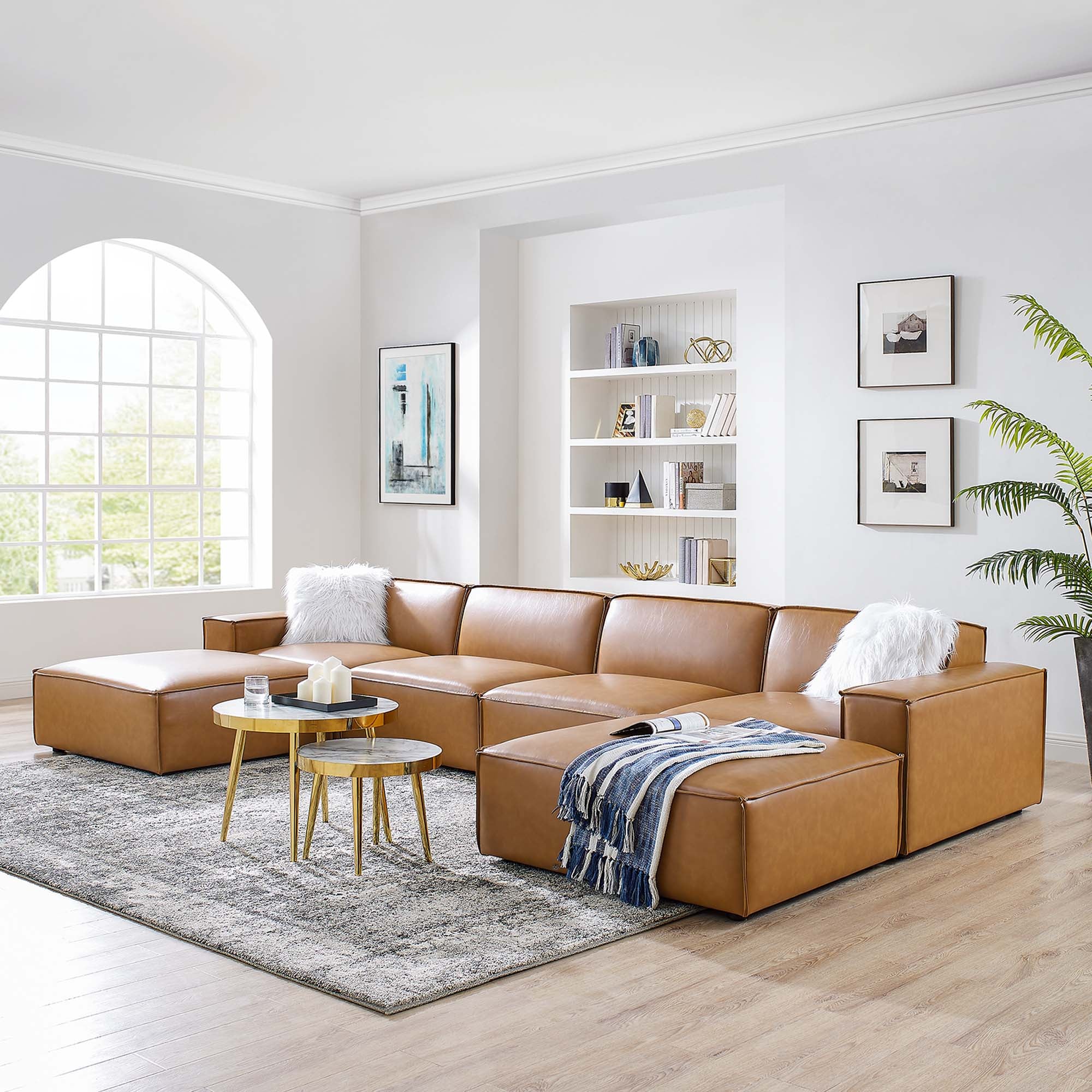 Restore 6-Piece Vegan Leather Sectional Sofa - Image 2