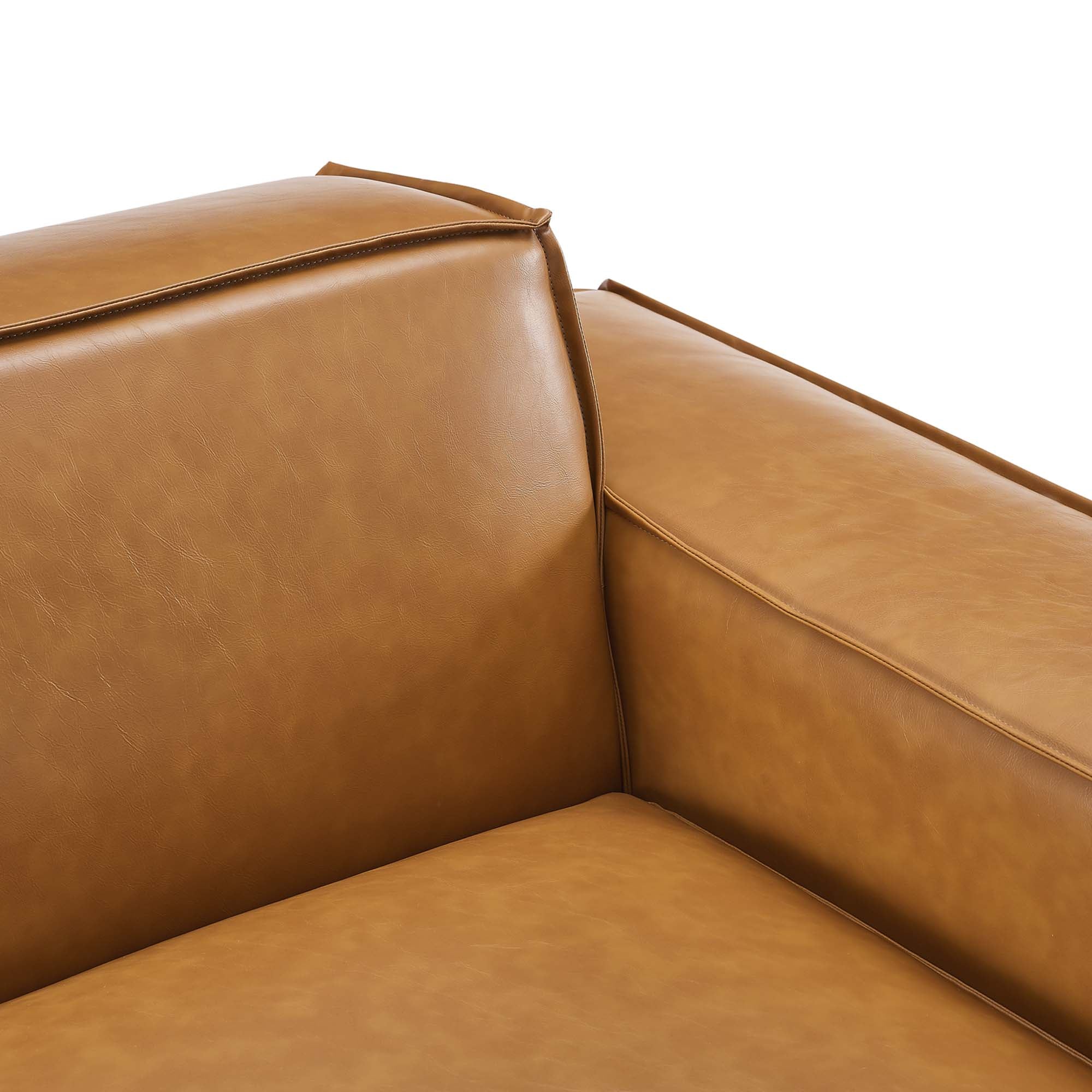 Restore Right-Arm Vegan Leather Sectional Sofa Chair - Image 7