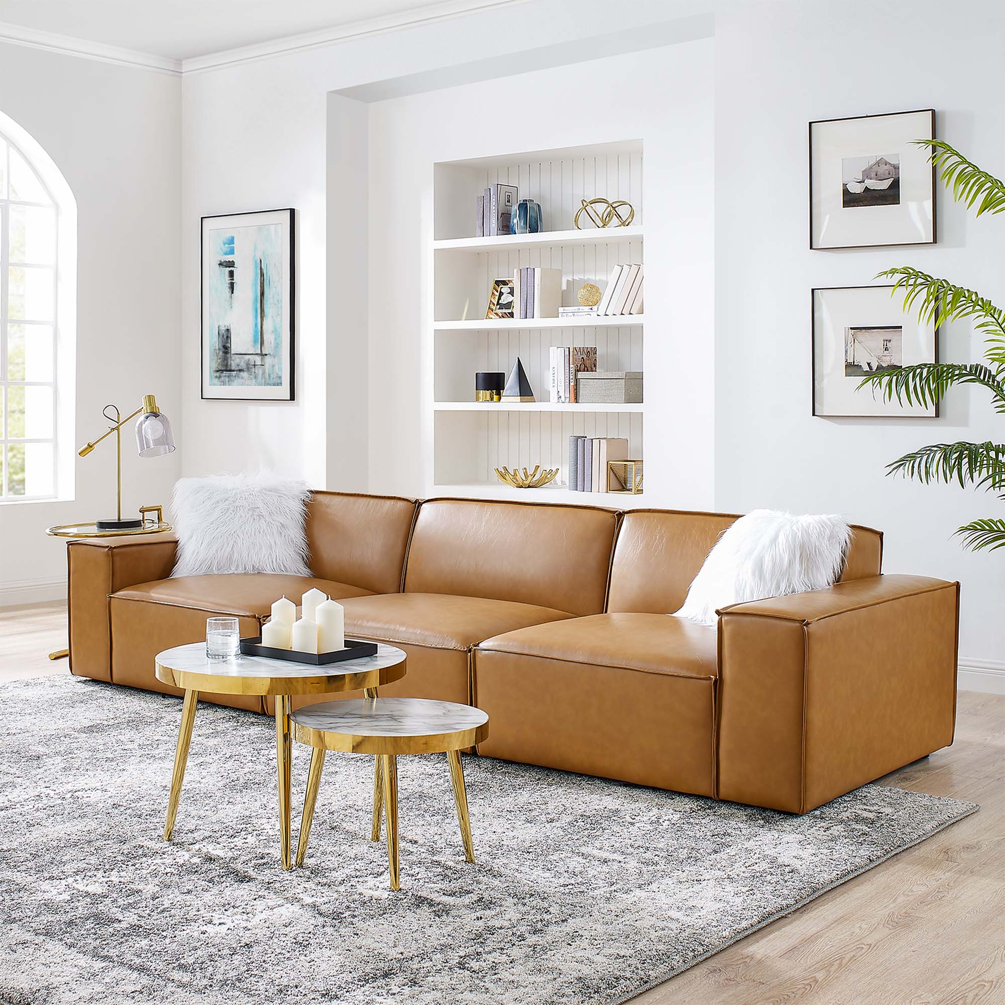 Restore Vegan Leather 3-Piece Sofa - Image 2