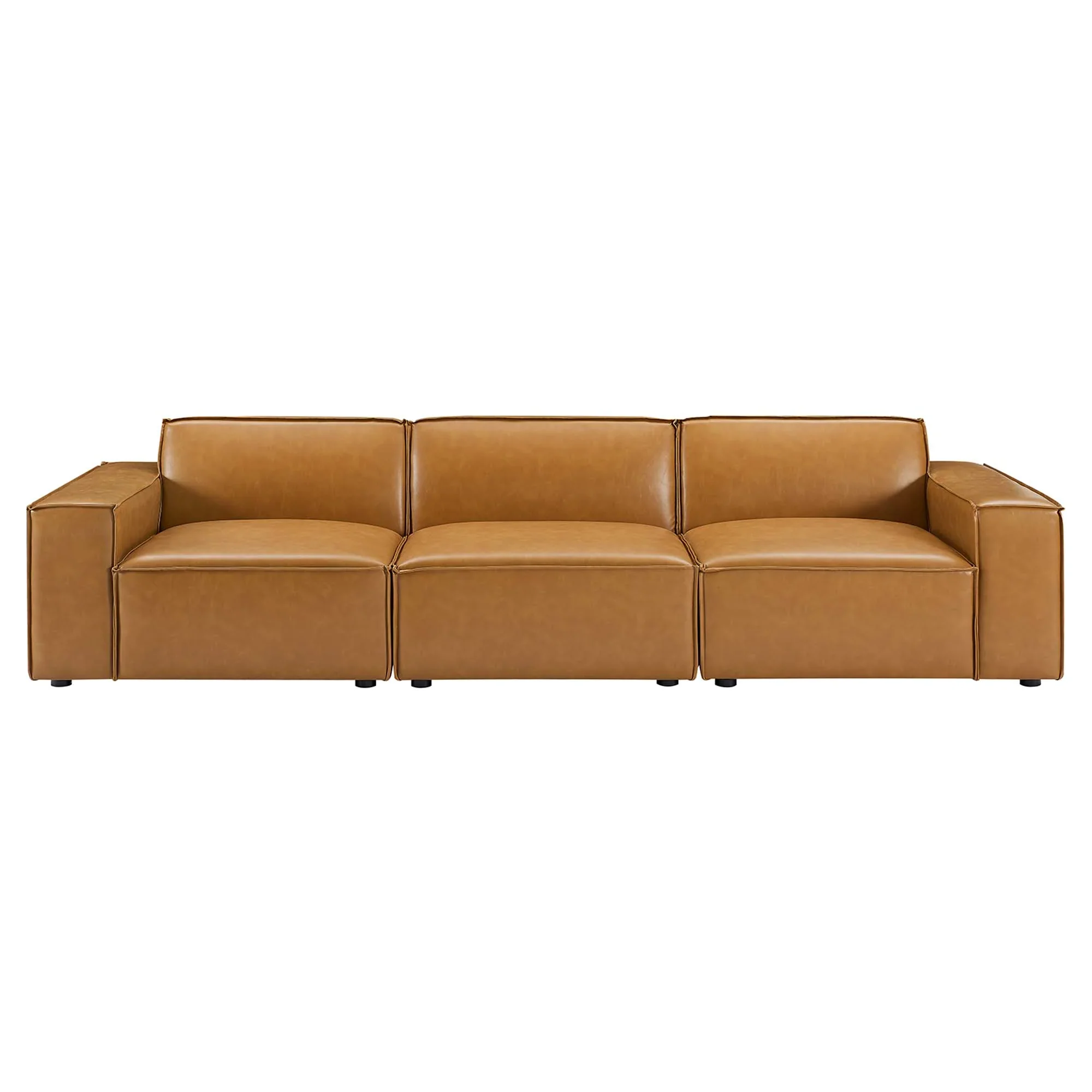 Restore Vegan Leather 3-Piece Sofa - Image 9