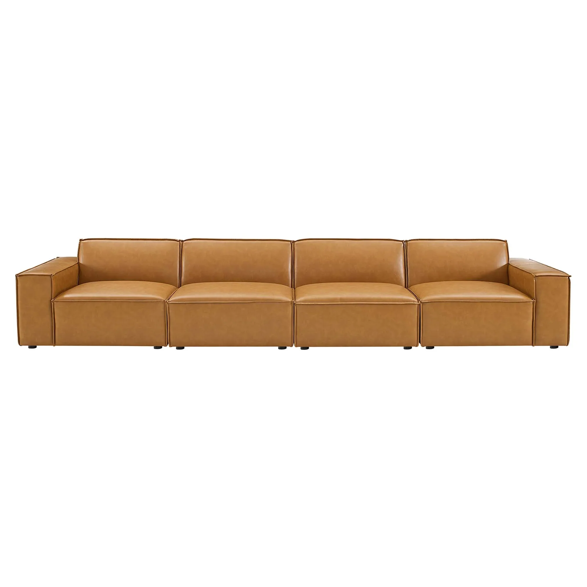 Restore Vegan Leather 4-Piece Sofa - Image 3