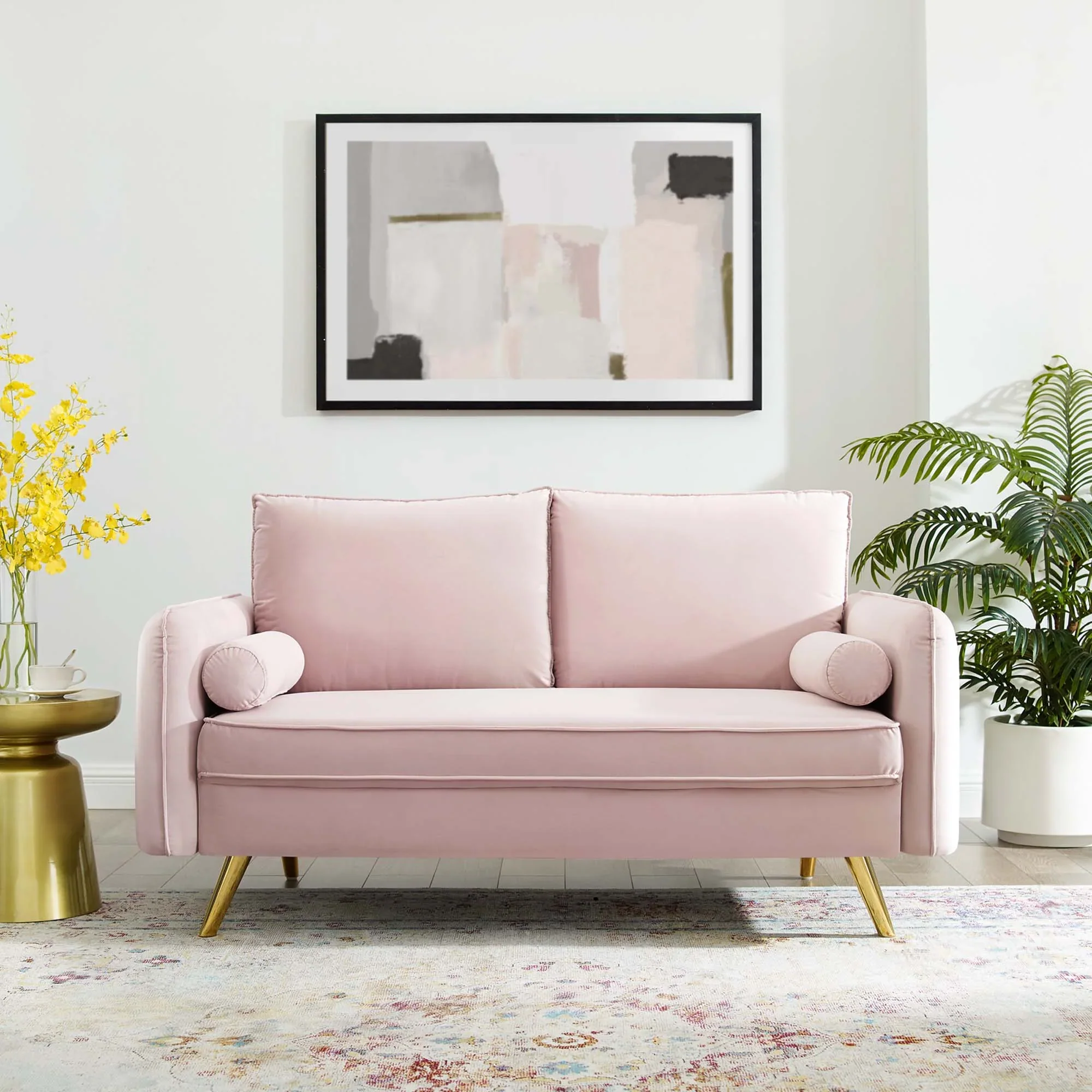 Revive Performance Velvet Loveseat - Image 31