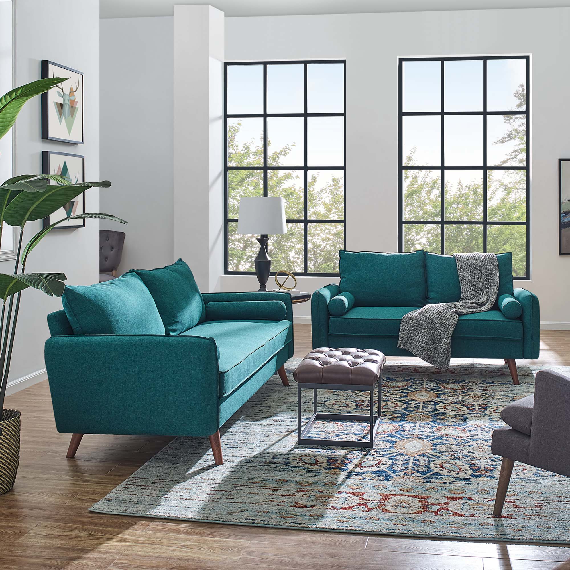 Revive Upholstered Fabric Sofa and Loveseat Set - Image 16