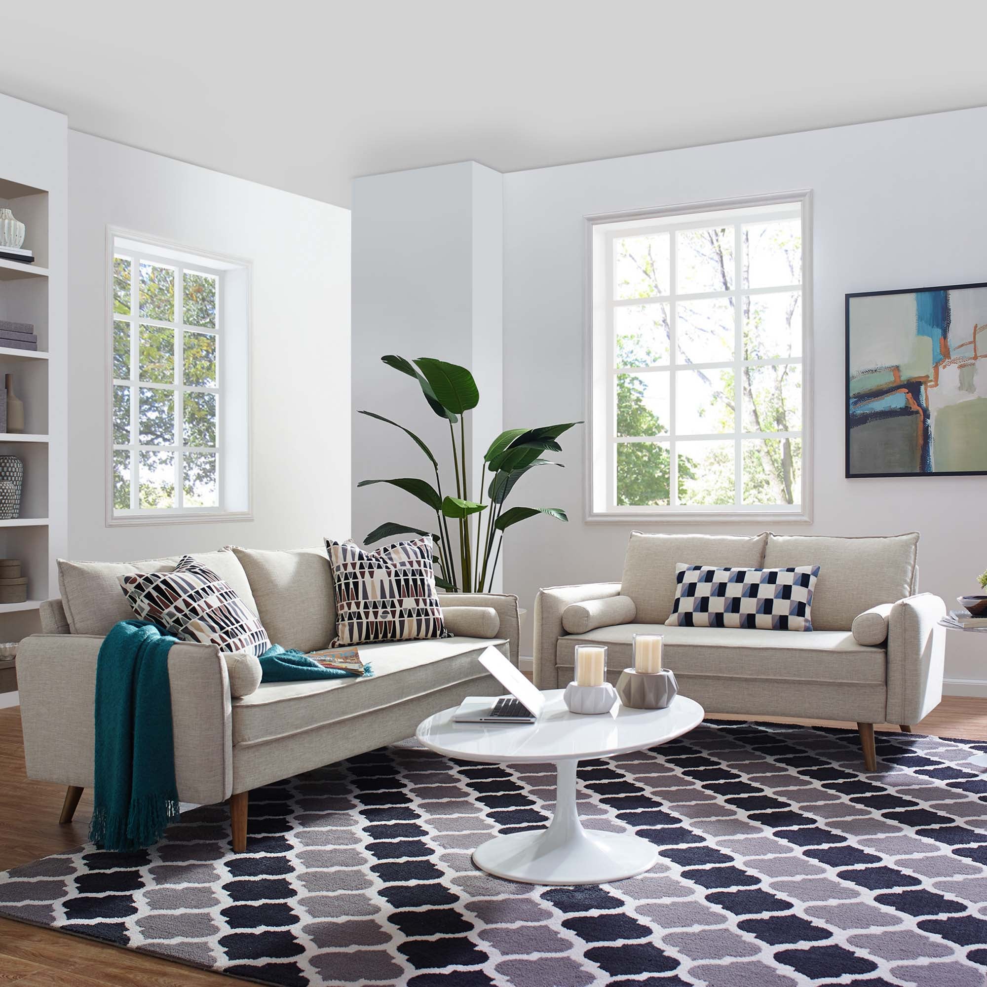 Revive Upholstered Fabric Sofa and Loveseat Set - Image 9