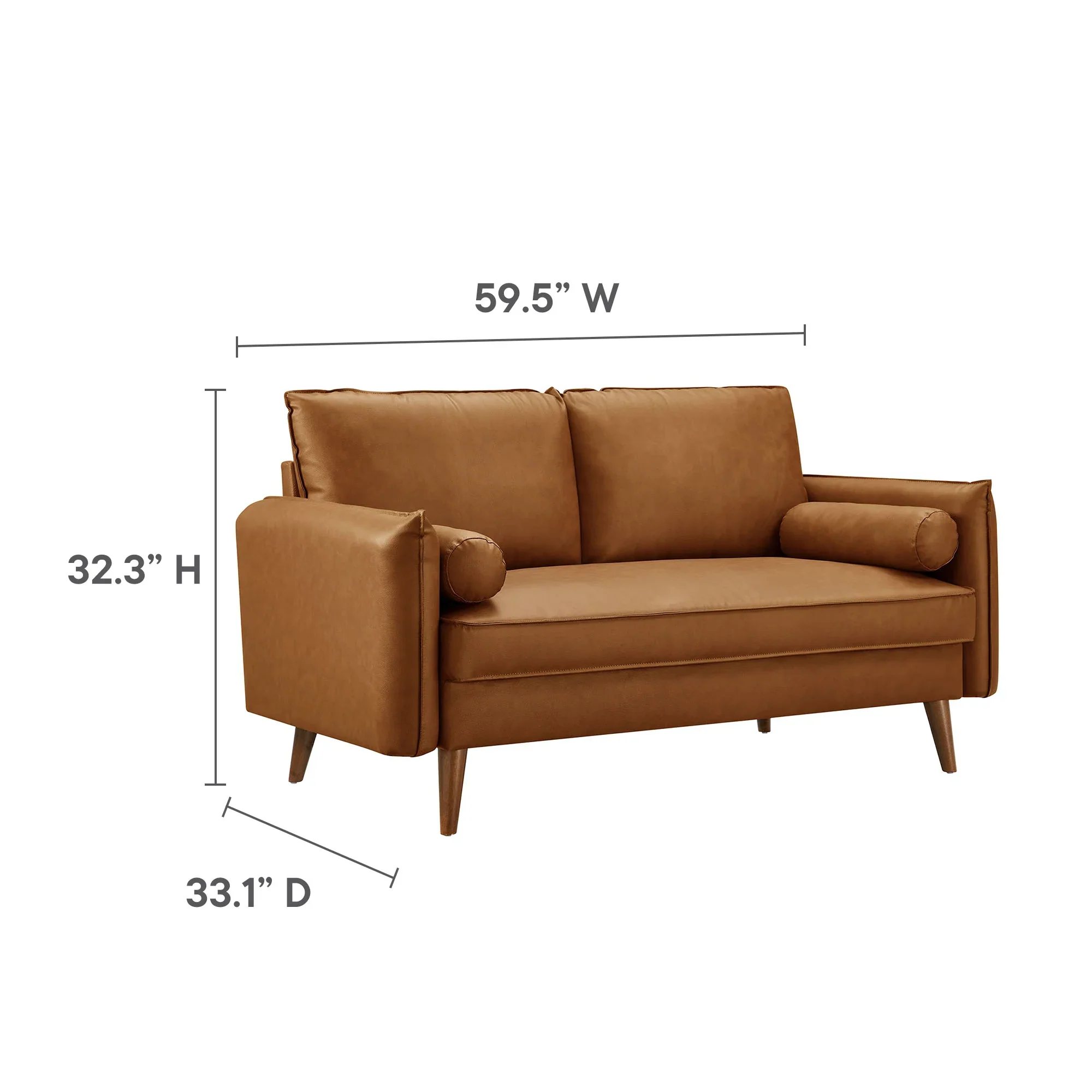 Revive Upholstered Vegan Leather Loveseat - Image 18