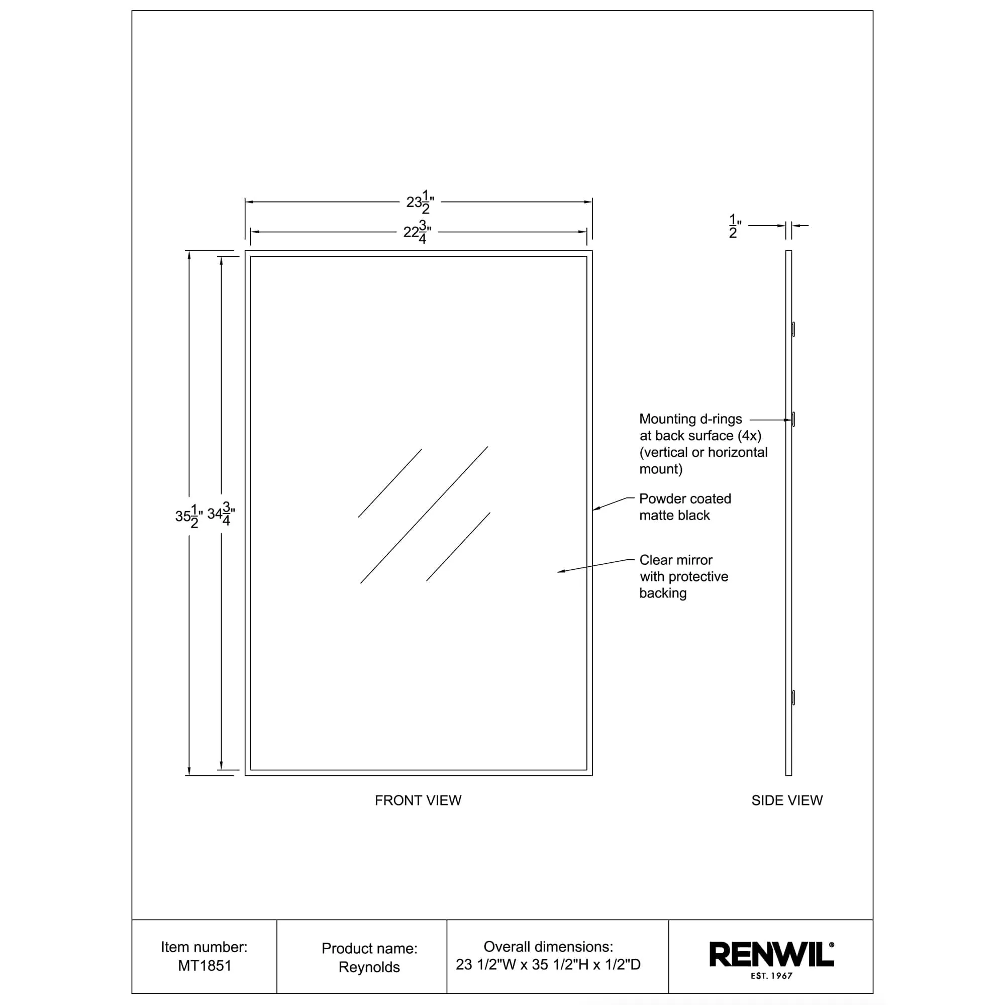Reynolds Wall Mirror - Image 7