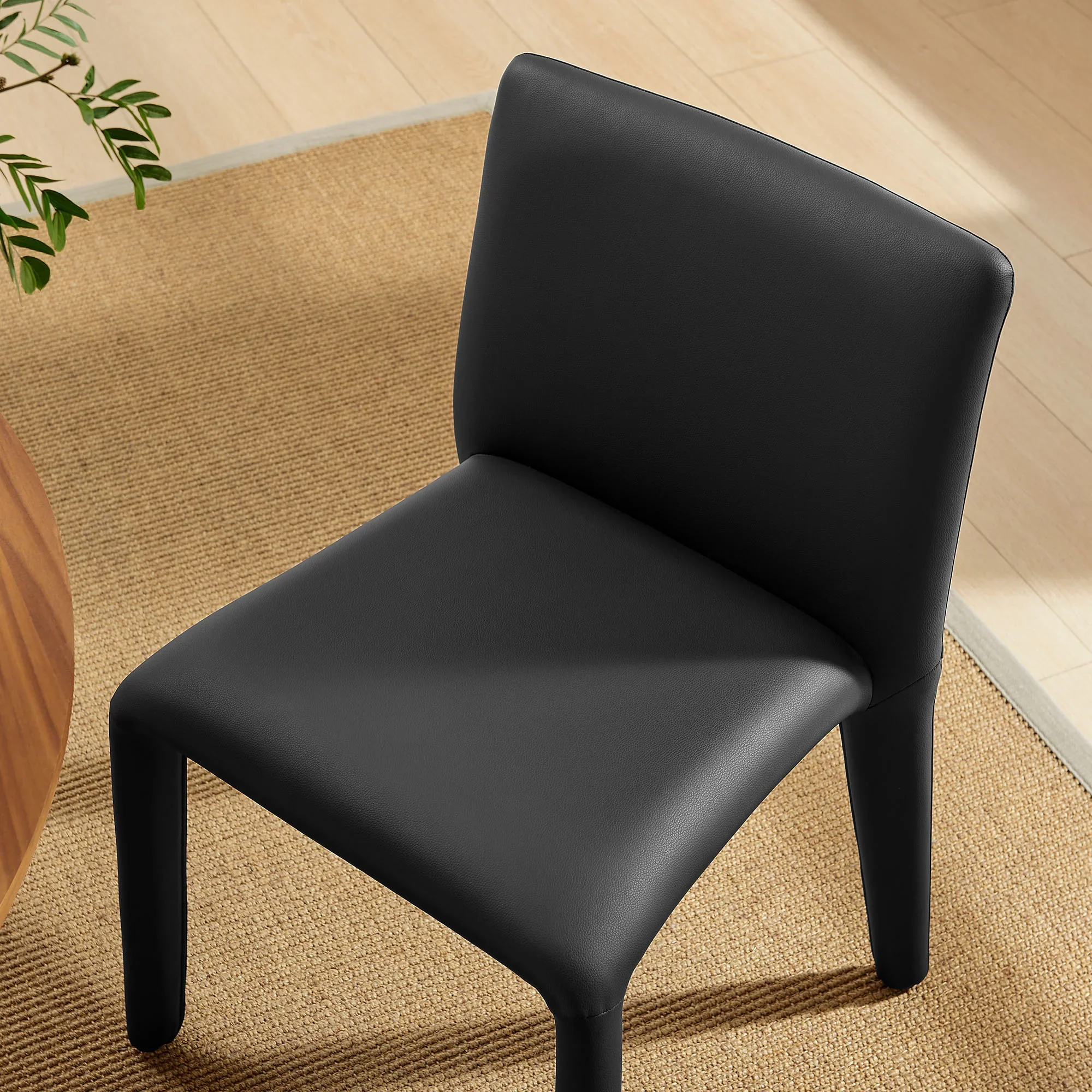 Rhodes Vegan Leather Upholstered Dining Chair - Image 12