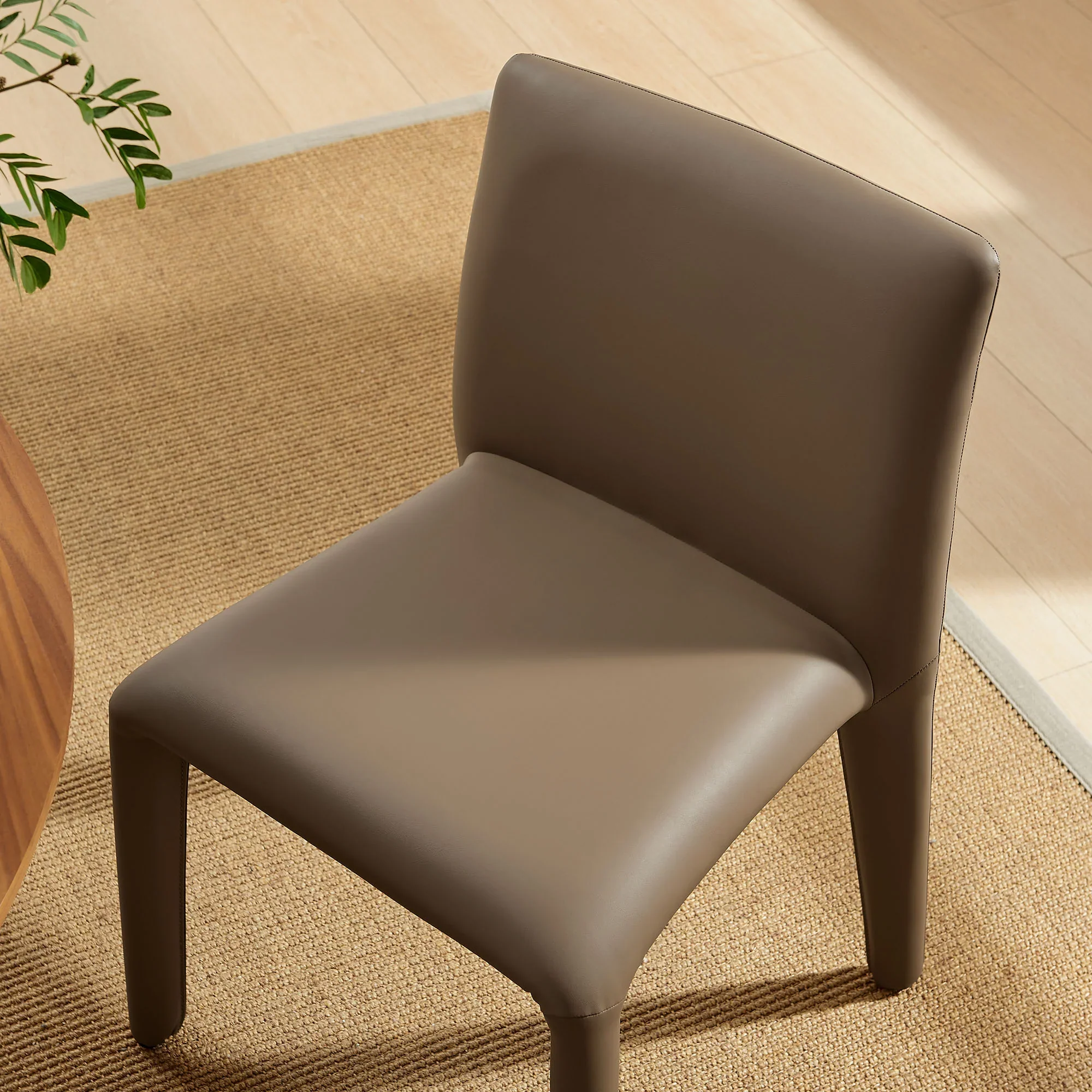 Rhodes Vegan Leather Upholstered Dining Chair - Image 3