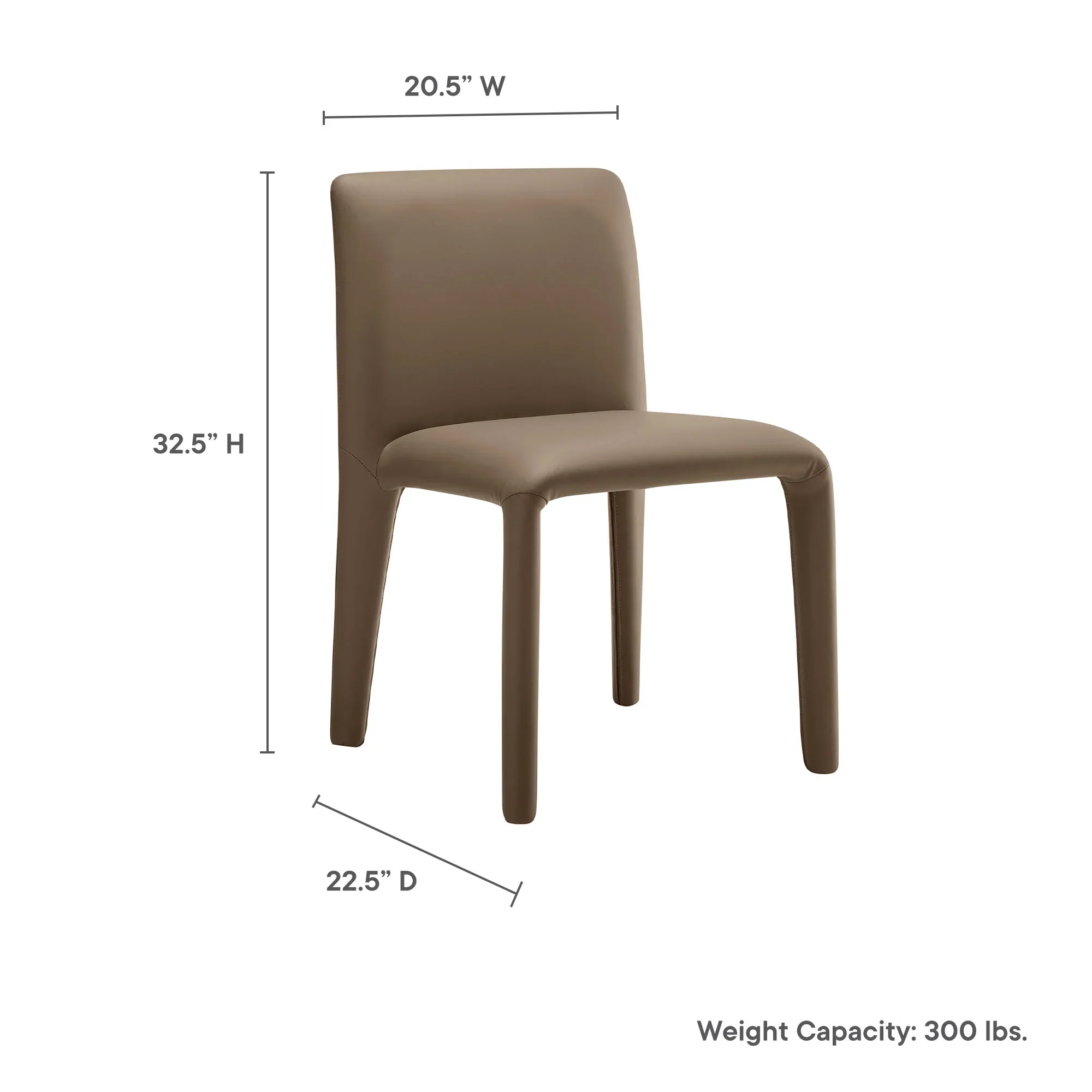 Rhodes Vegan Leather Upholstered Dining Chair - Image 9