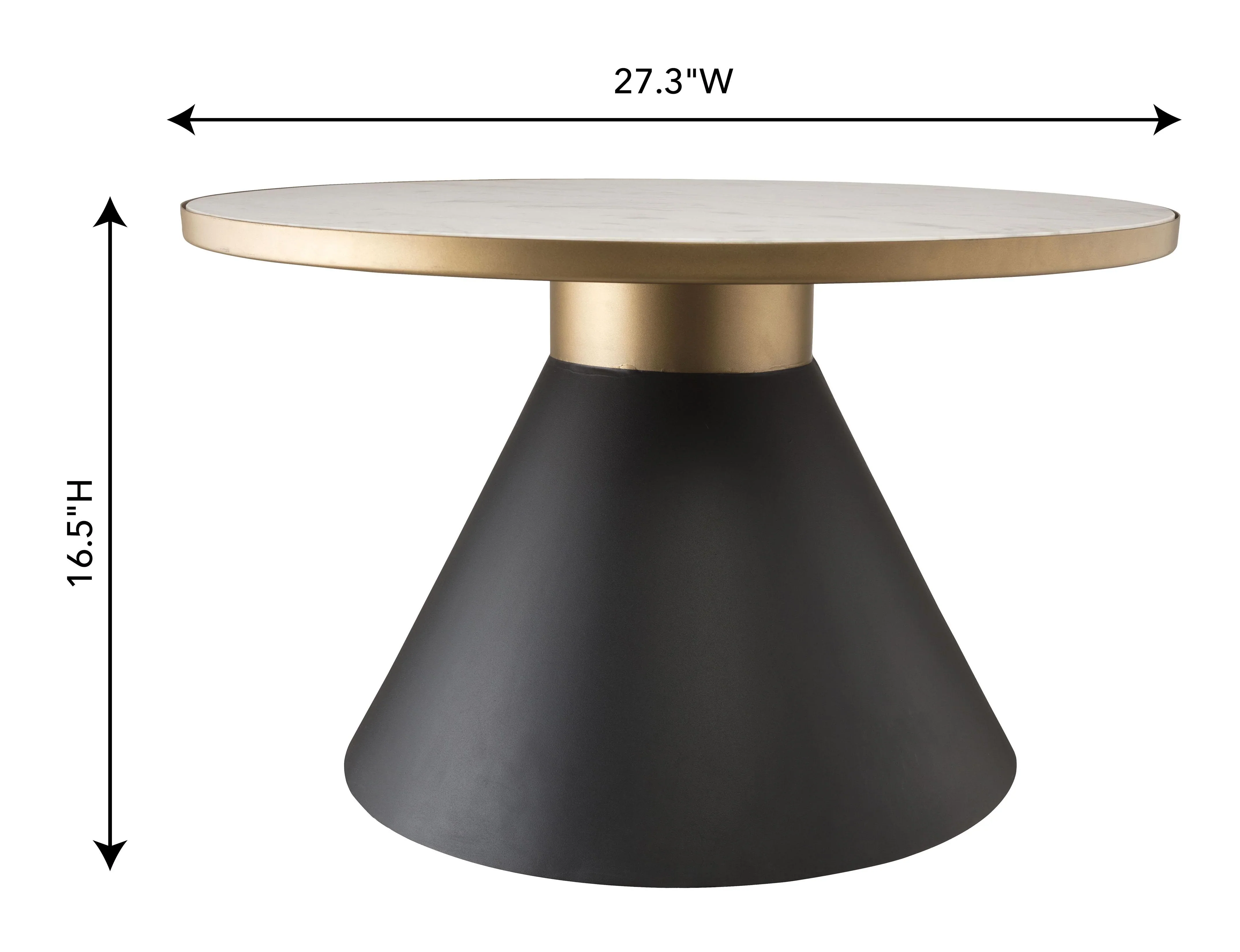 Richard 27" Marble Round Coffee Table - Image 4