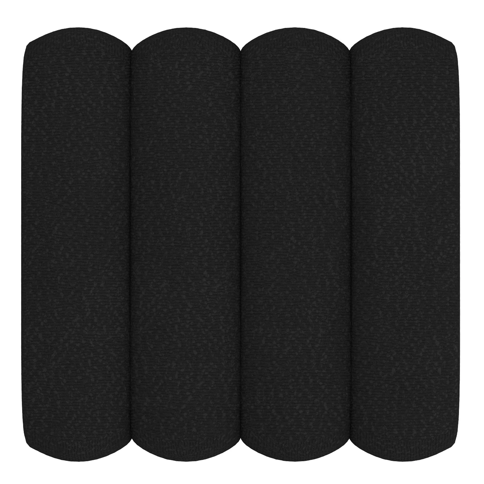 Rigel Small Square Ottoman in Black Boucle - Image 5