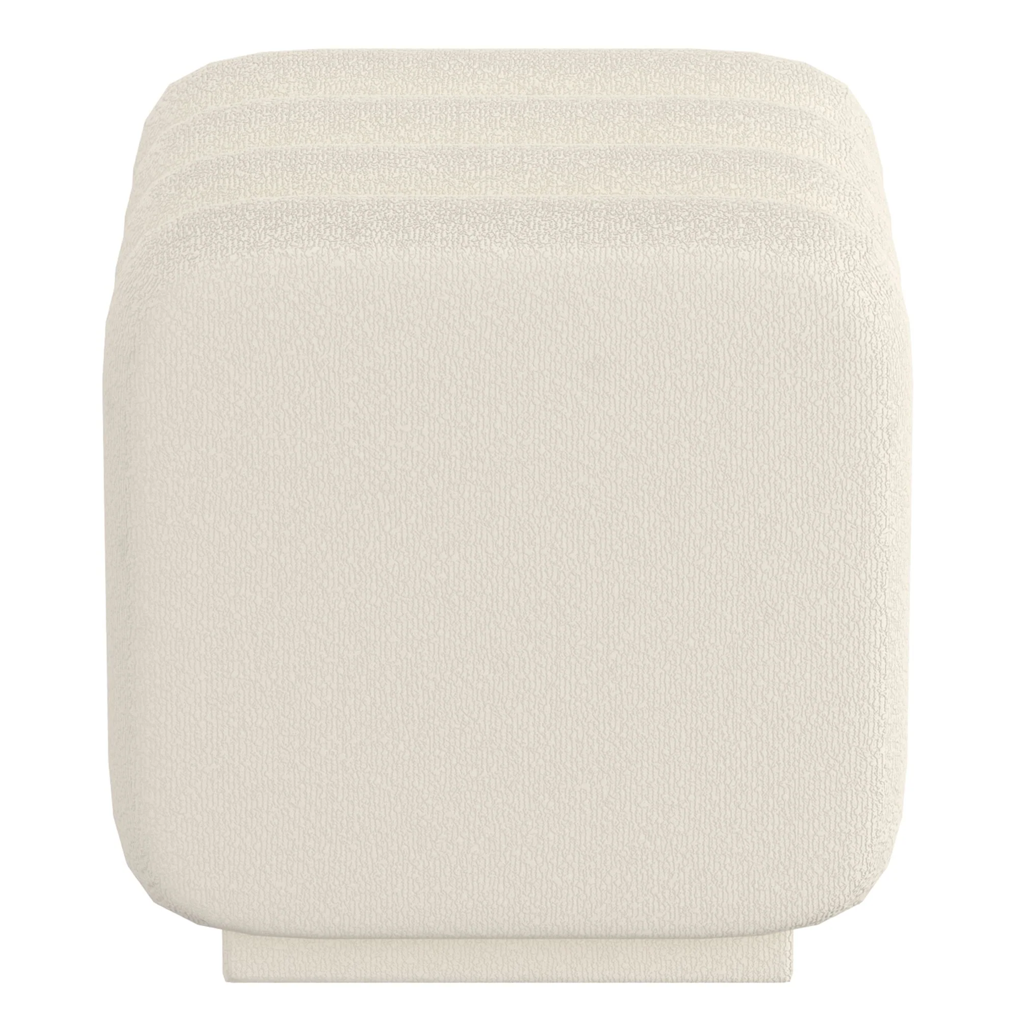 Rigel Small Square Ottoman in Ivory Boucle - Image 4