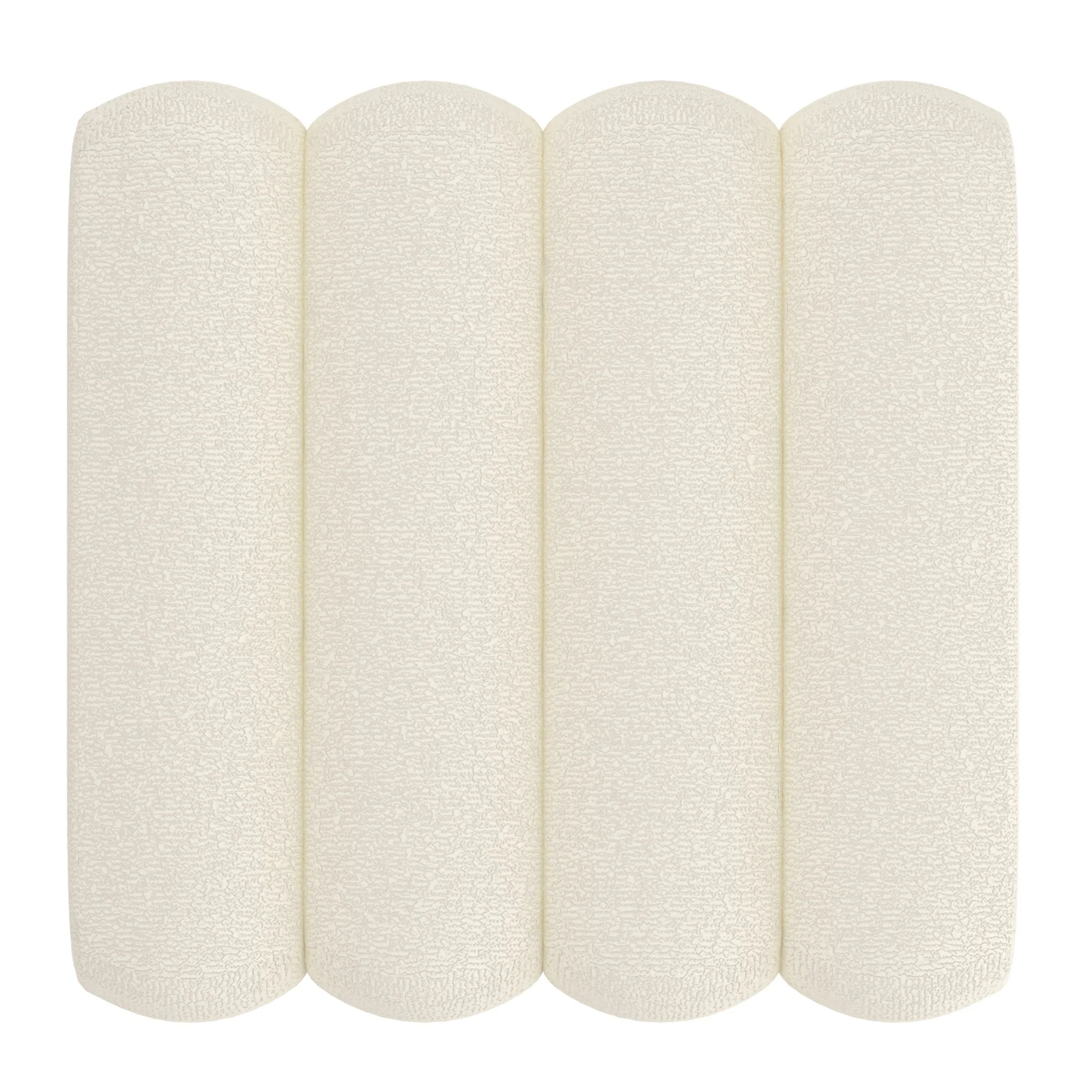 Rigel Small Square Ottoman in Ivory Boucle - Image 6