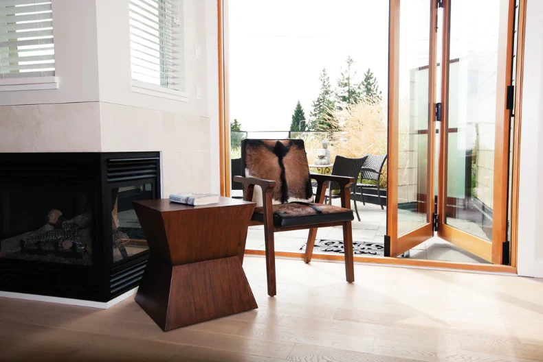 Rio Cool Armchair - Cool Brown, Leather/Goat Hair - Image 4