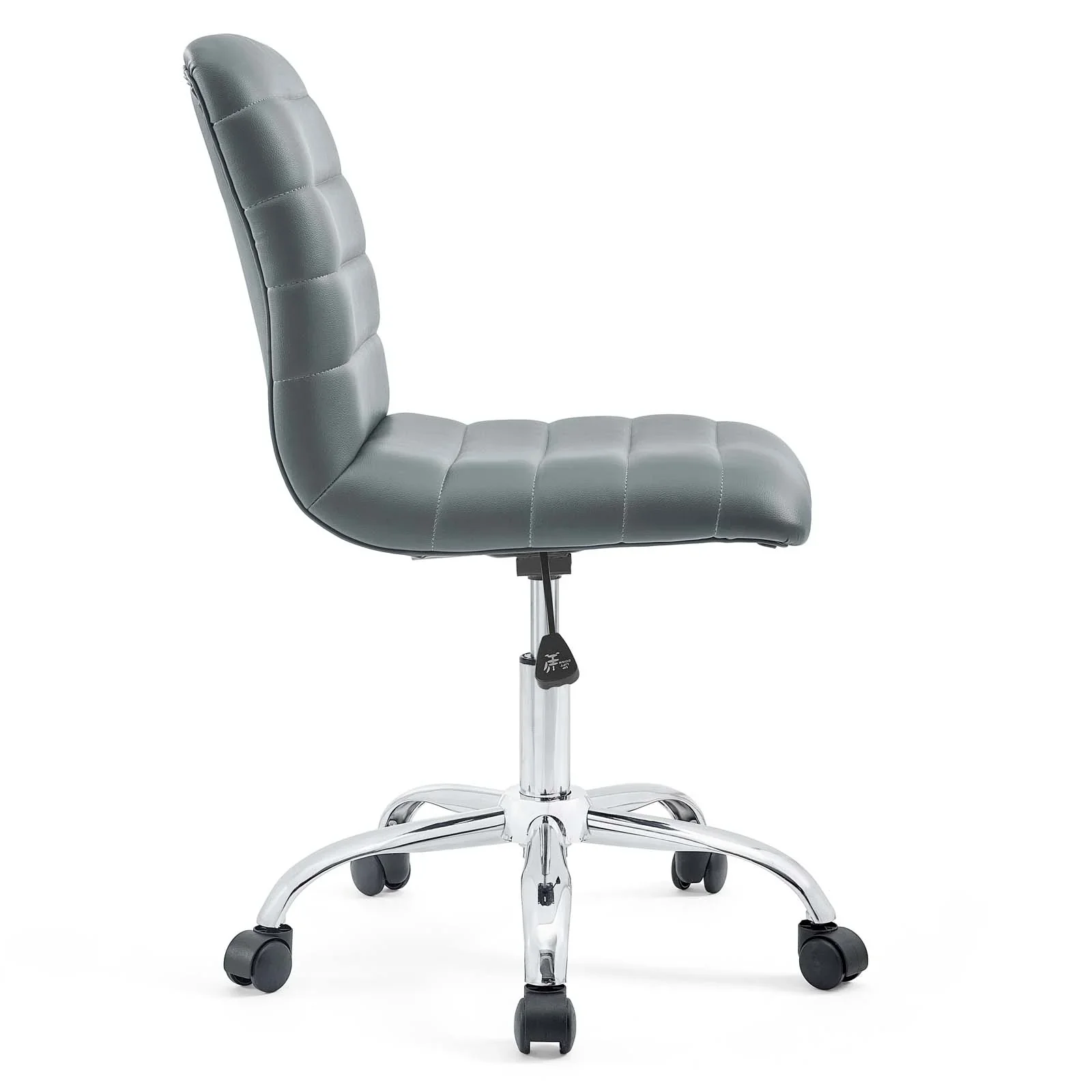 Ripple Armless Mid Back Vinyl Office Chair - Image 13