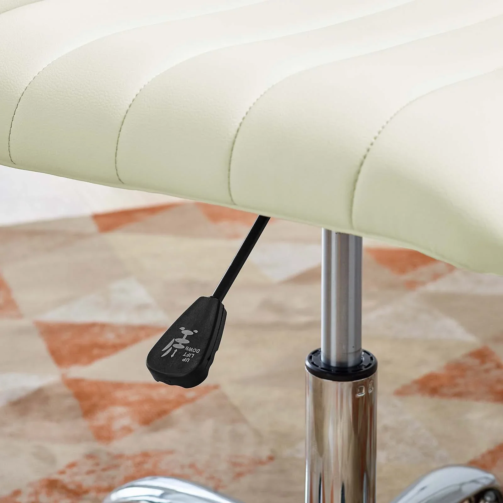 Ripple Armless Mid Back Vinyl Office Chair - Image 26