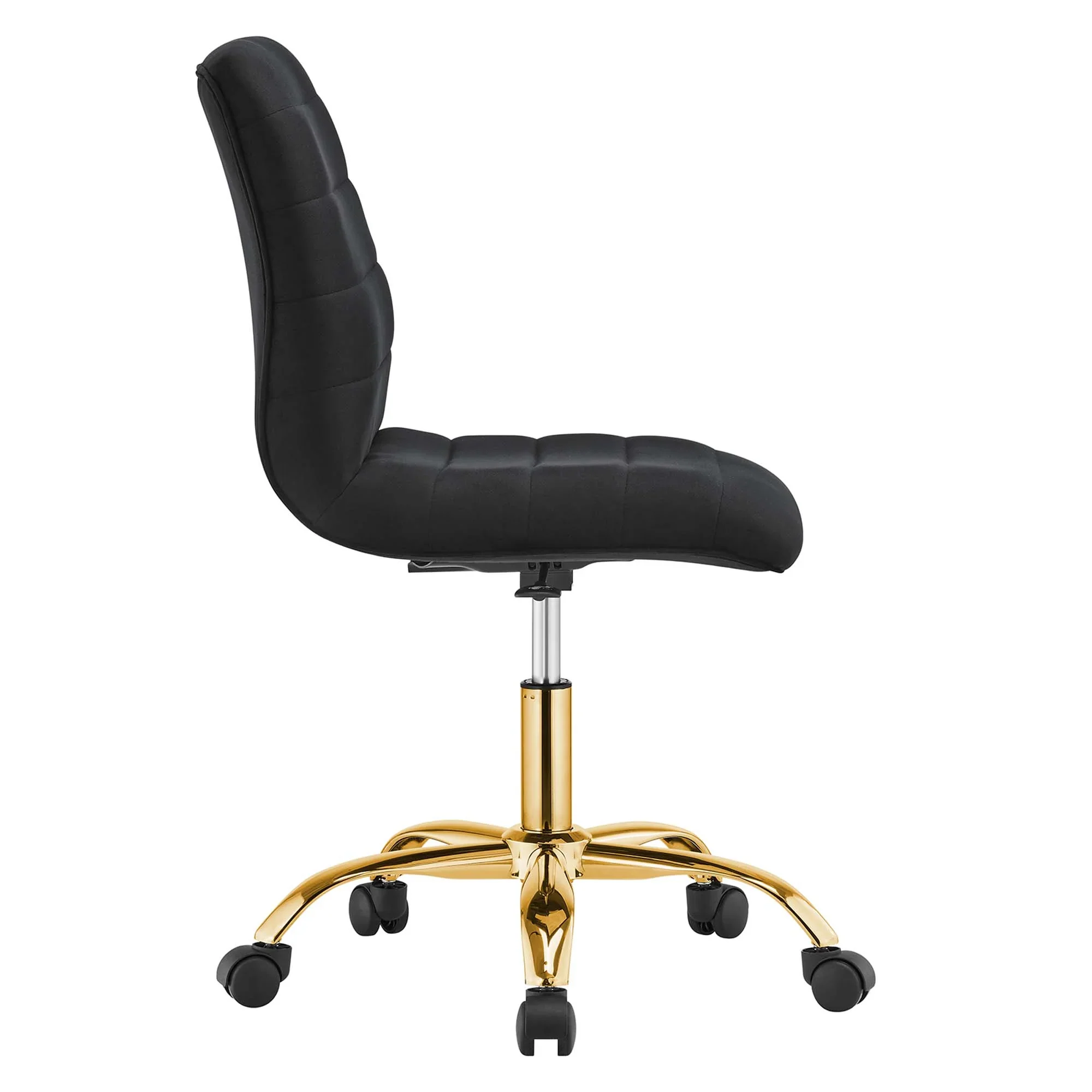 Ripple Armless Performance Velvet Office Chair - Image 3
