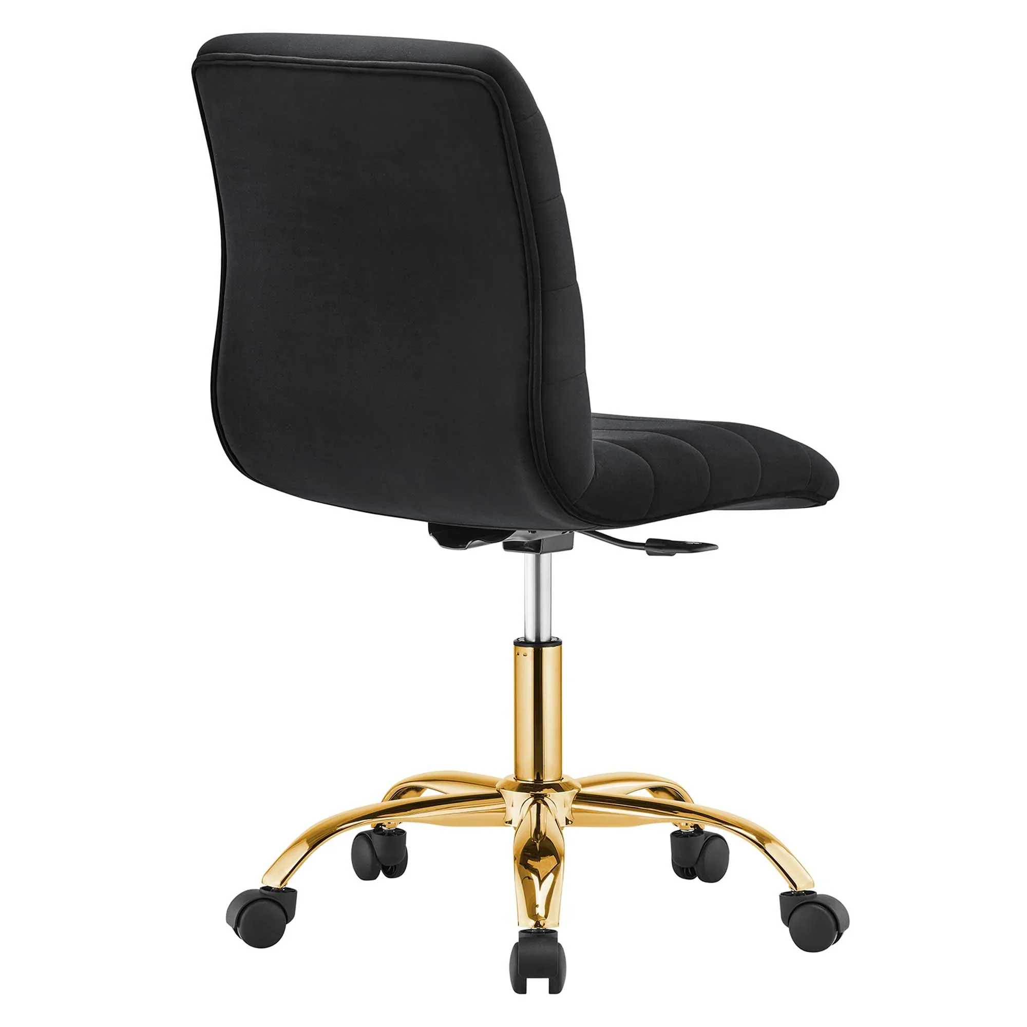 Ripple Armless Performance Velvet Office Chair - Image 4