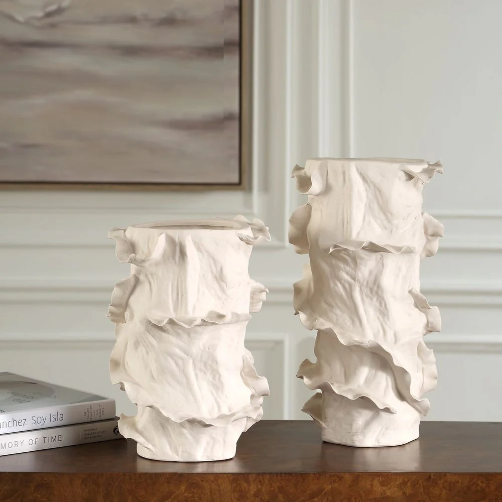 Ripple Crest Vases, S/2 - Image 3