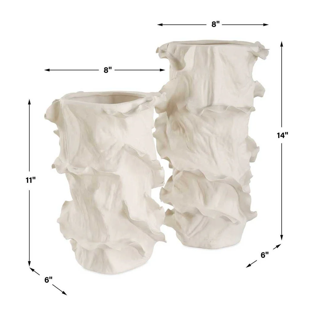 Ripple Crest Vases, S/2 - Image 5