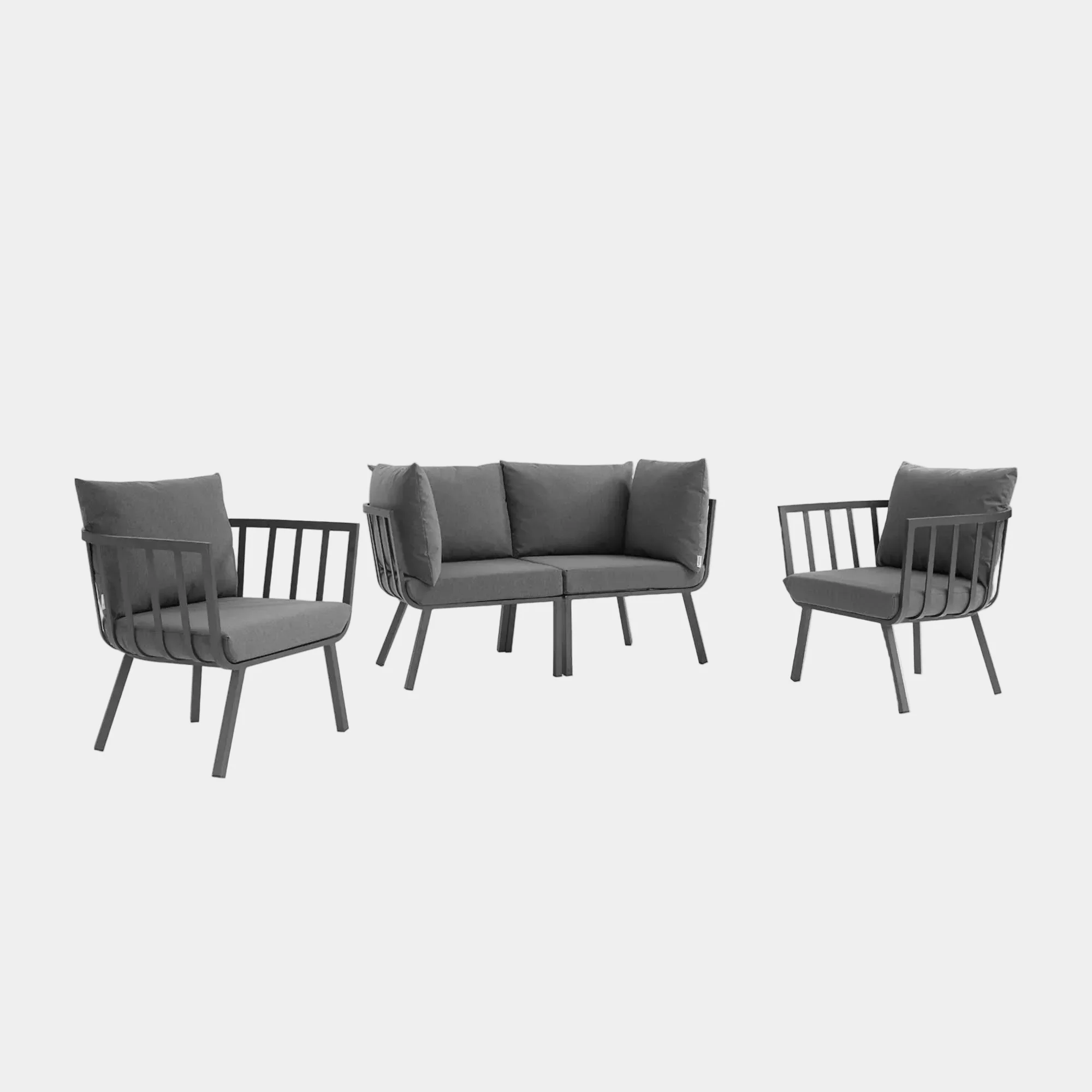 Riverside 4 Piece Outdoor Patio Aluminum Set - Image 14