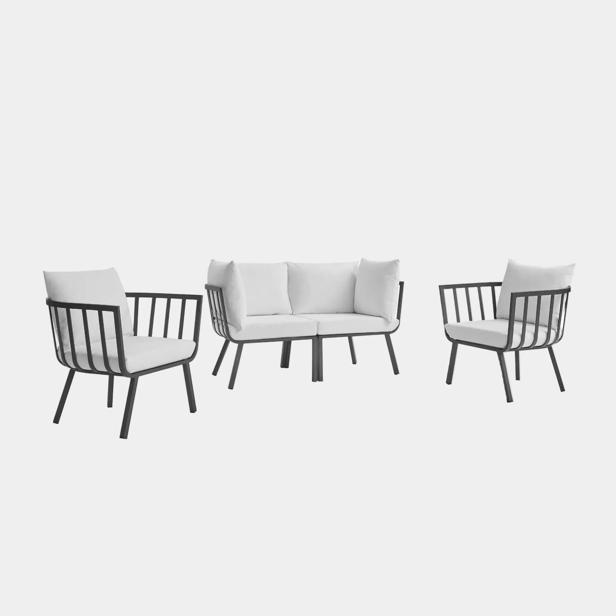 Riverside 4 Piece Outdoor Patio Aluminum Set - Image 27