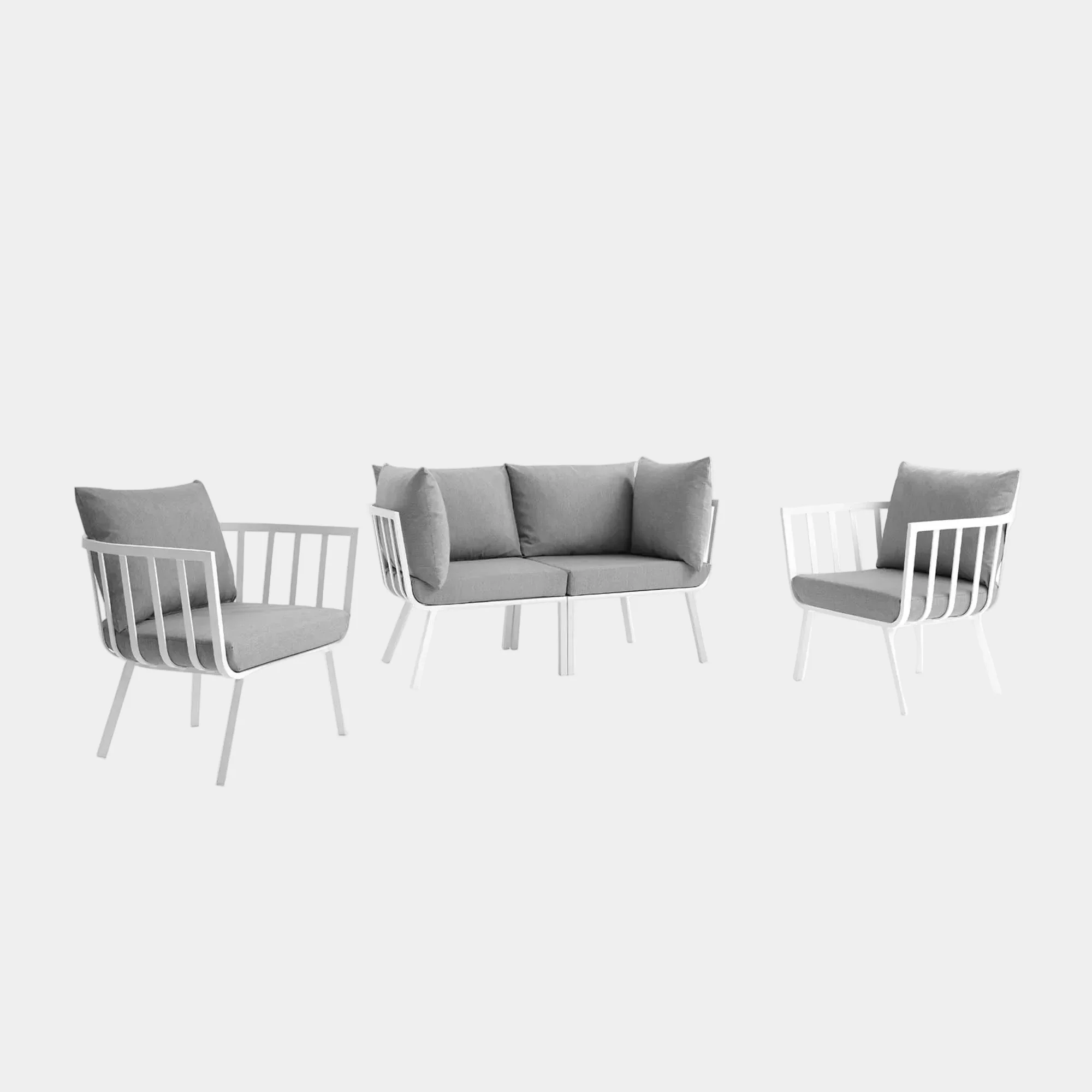 Riverside 4 Piece Outdoor Patio Aluminum Set - Image 39