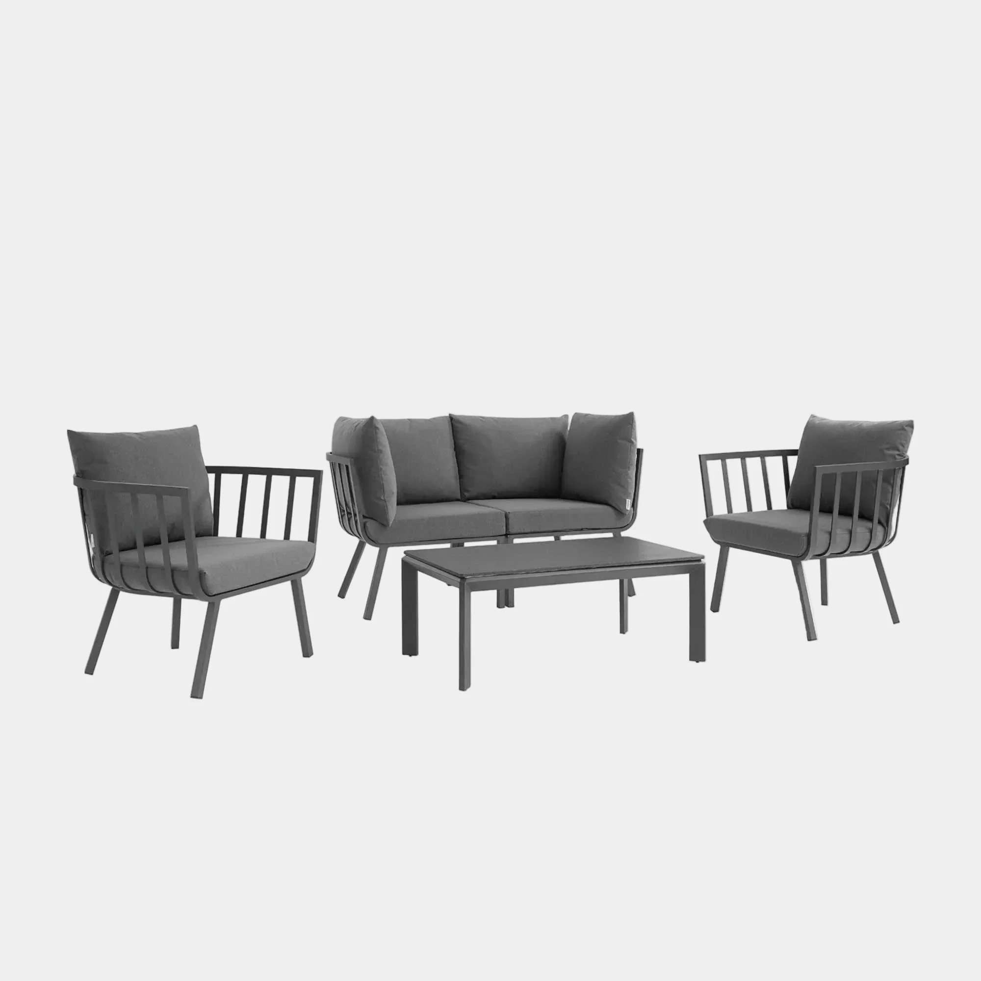 Riverside 5 Piece Outdoor Patio Aluminum Set - Image 16